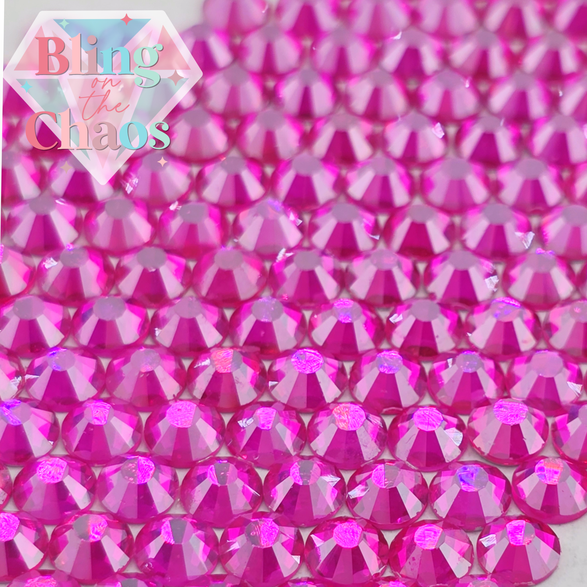 Light Peach Red Luster Rhinestone