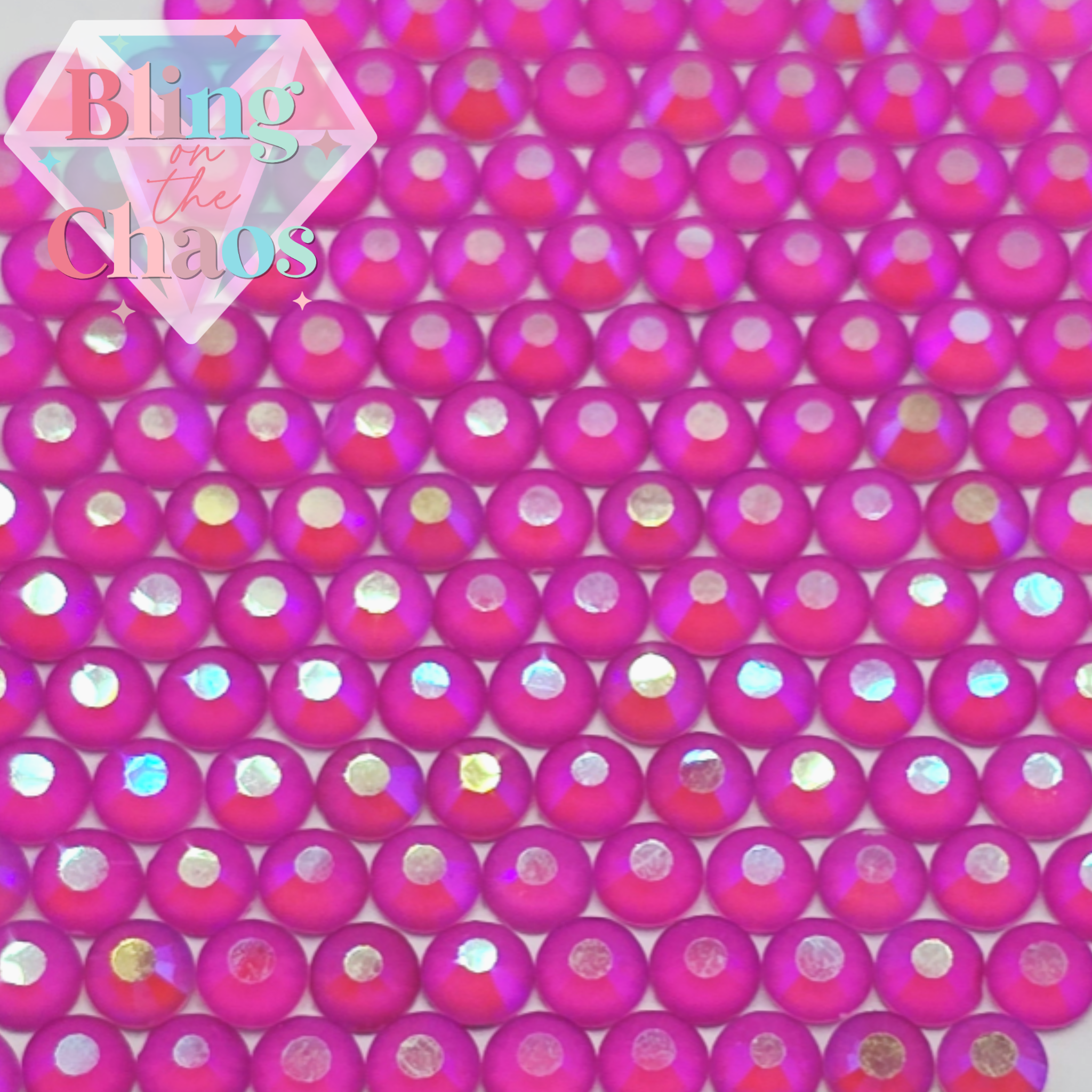 Mystical Mocha Peach Red Rhinestone