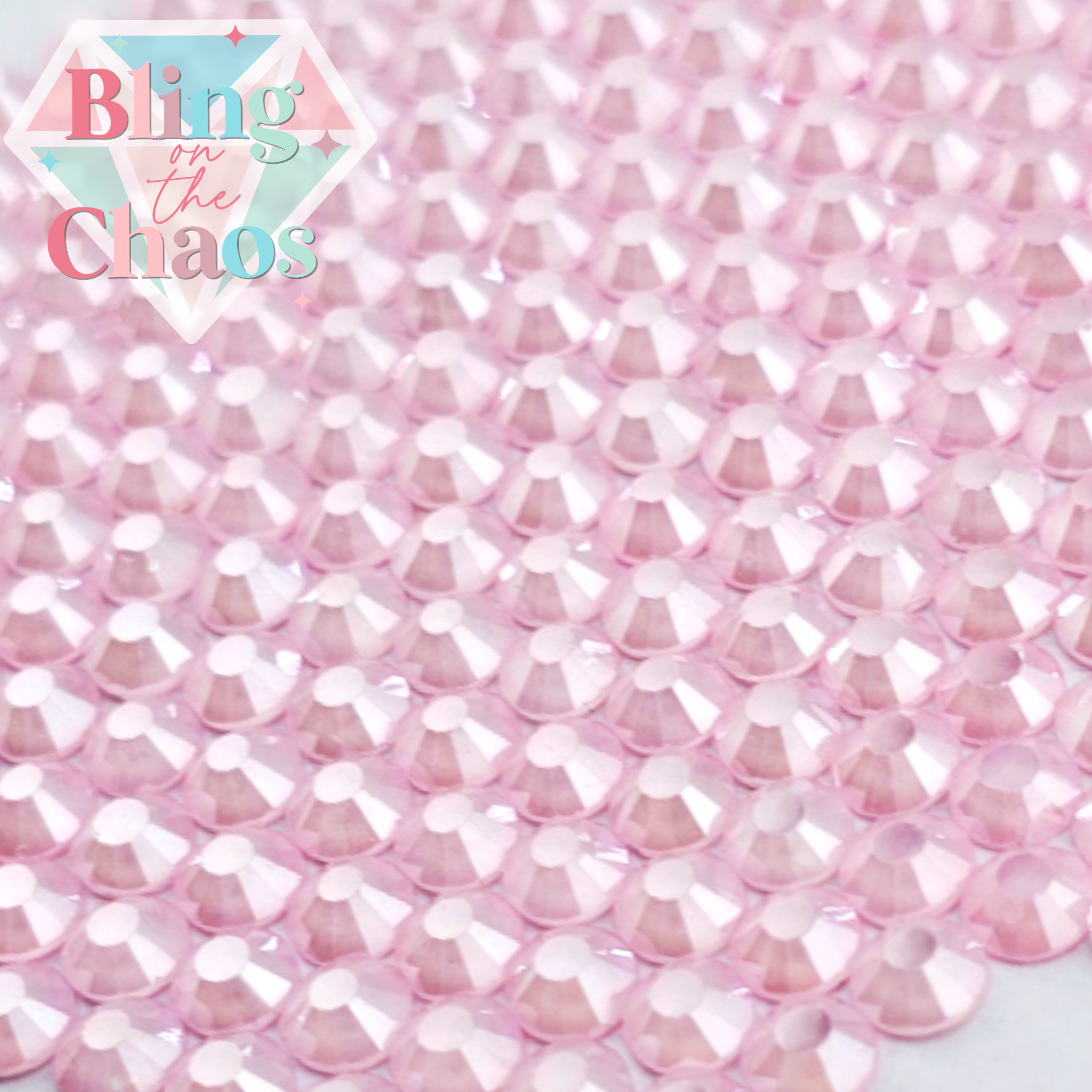 Neon Baby Pink Luster Rhinestone