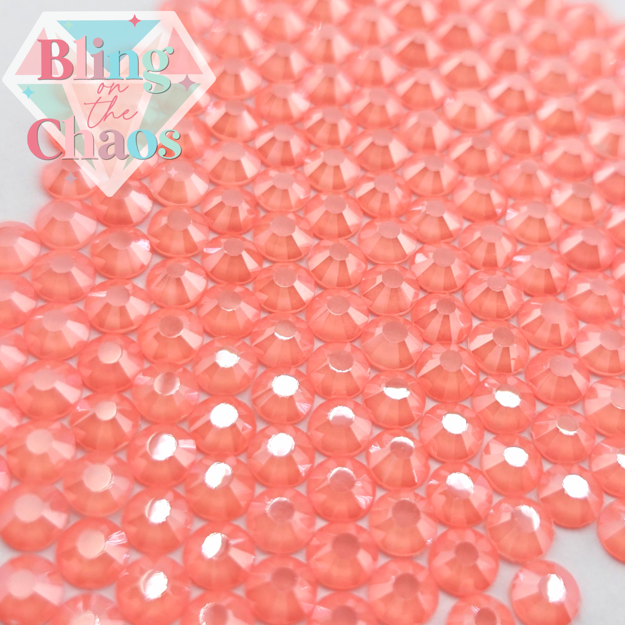 Neon Coral Luster Rhinestone