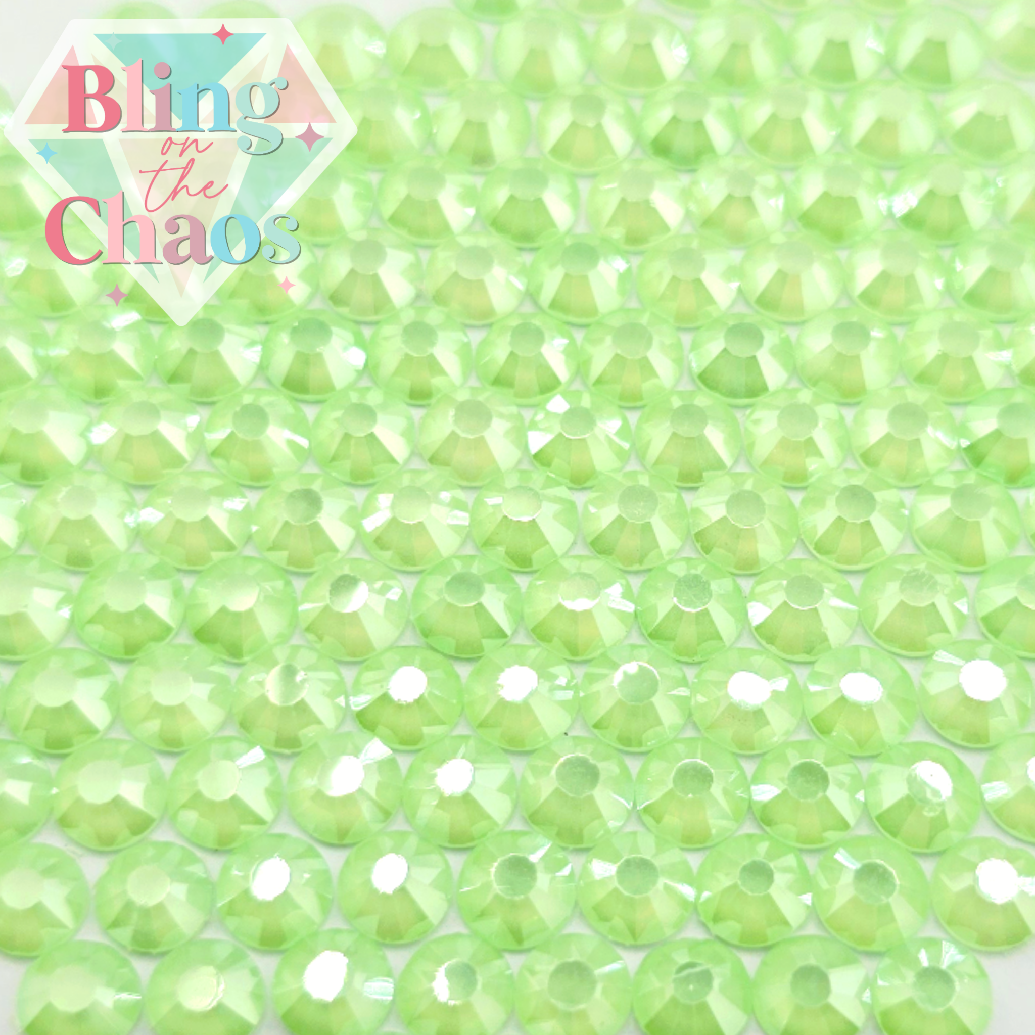 Neon Honeydew Luster Rhinestone