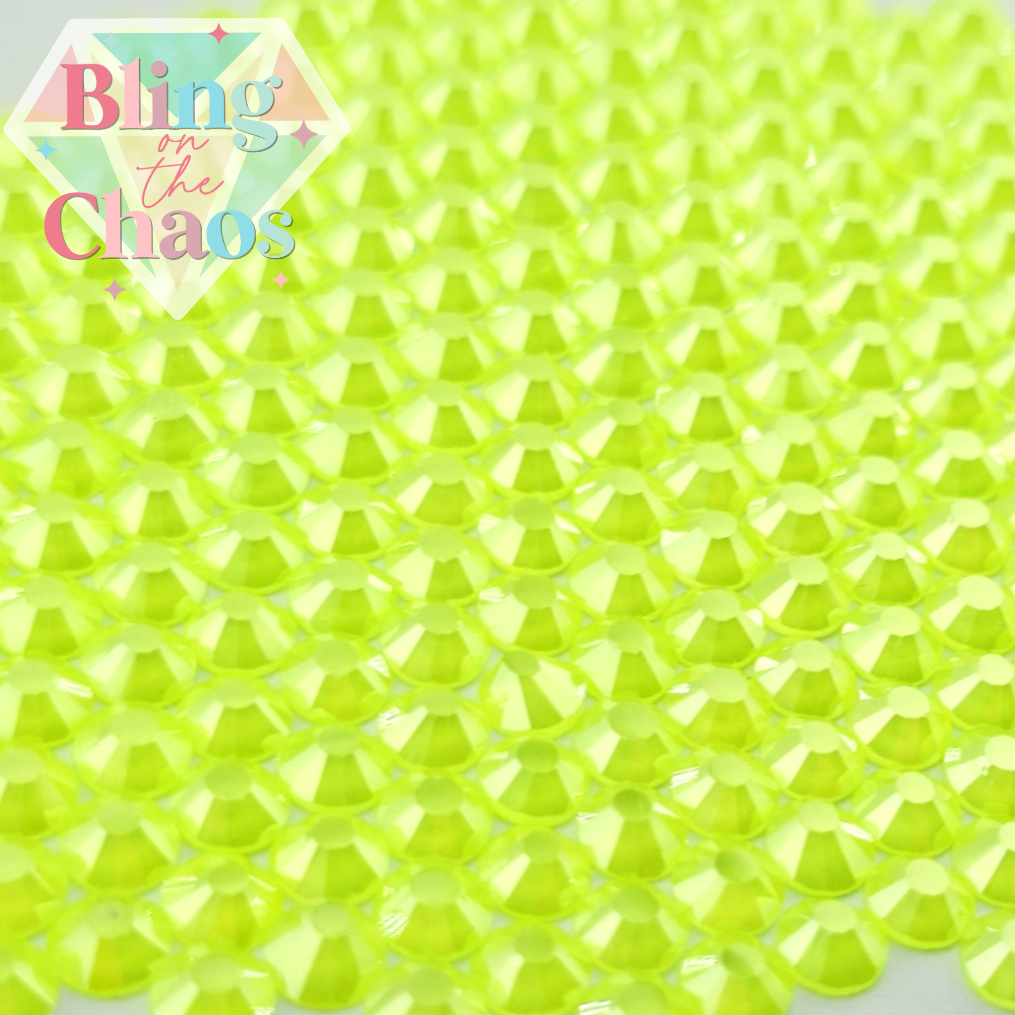 Neon Lemon Luster Rhinestone
