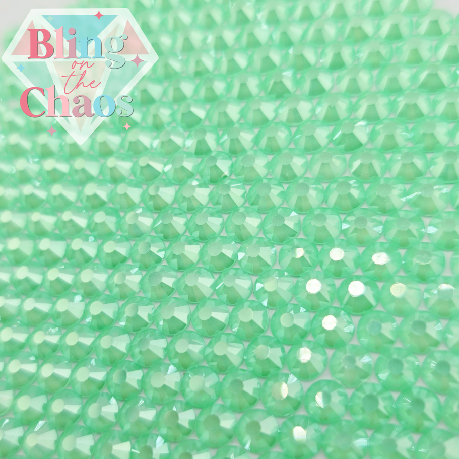 Neon Pastel Green Luster Rhinestone