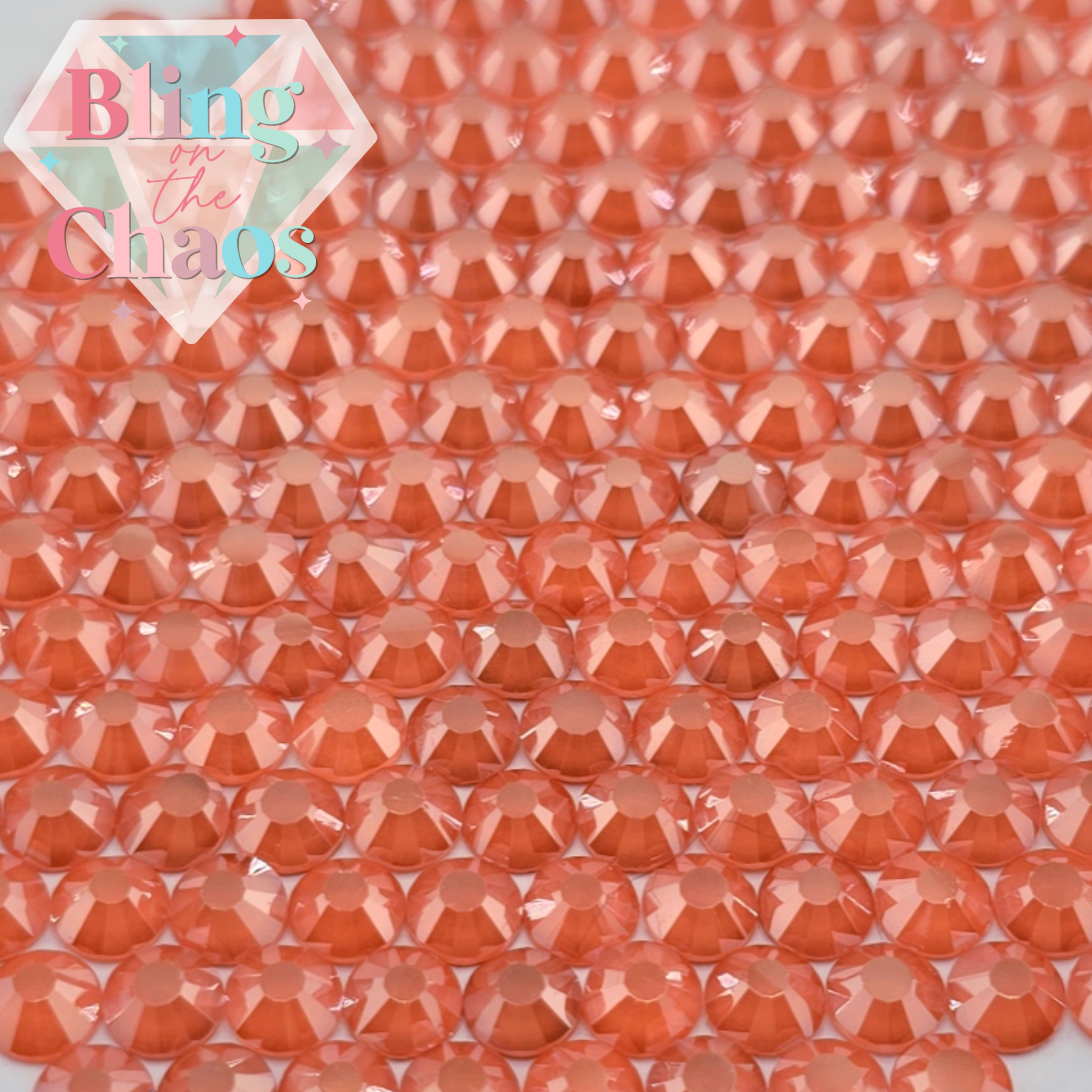 Neon Pumpkin Luster Rhinestone