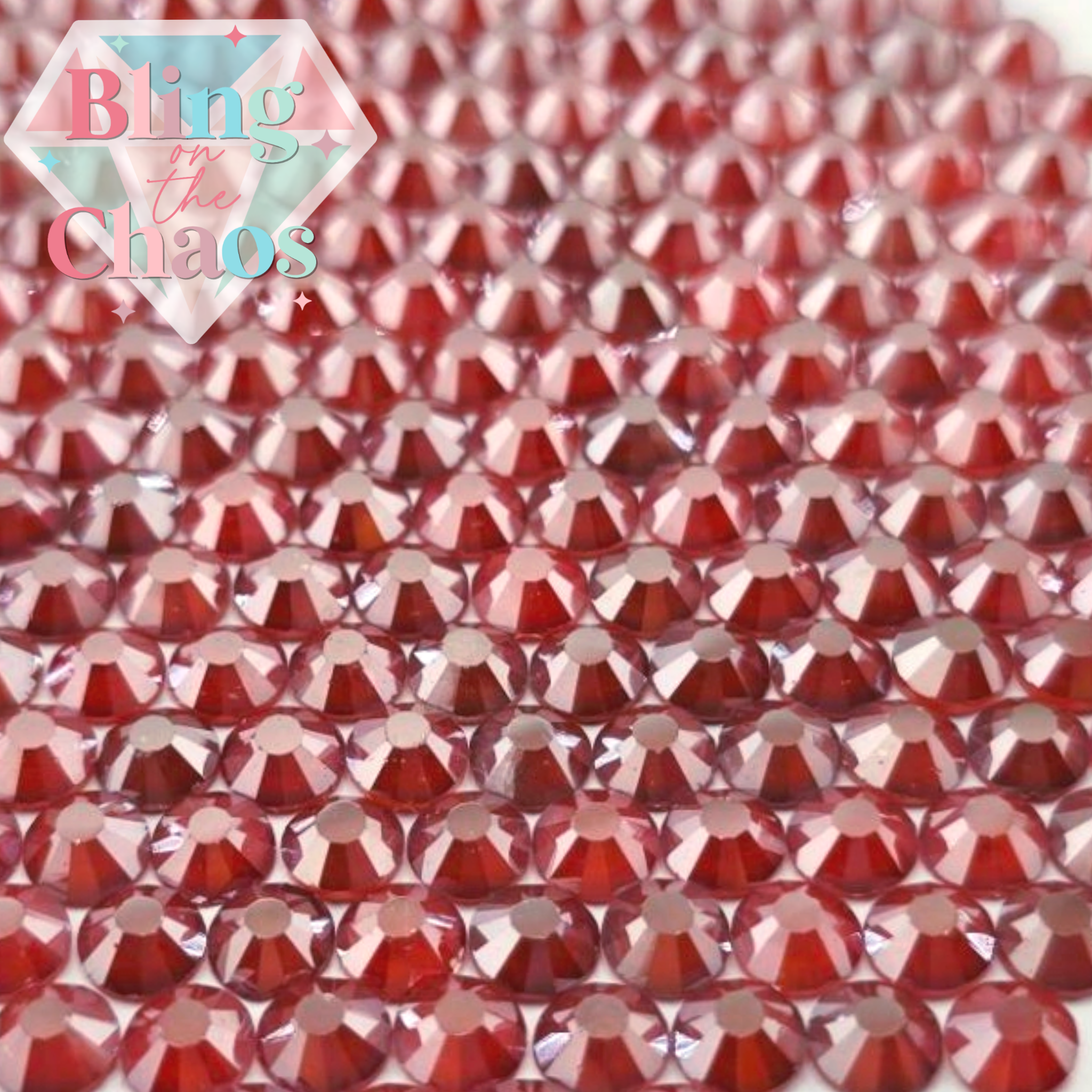 Neon Sangria Red Luster Rhinestone