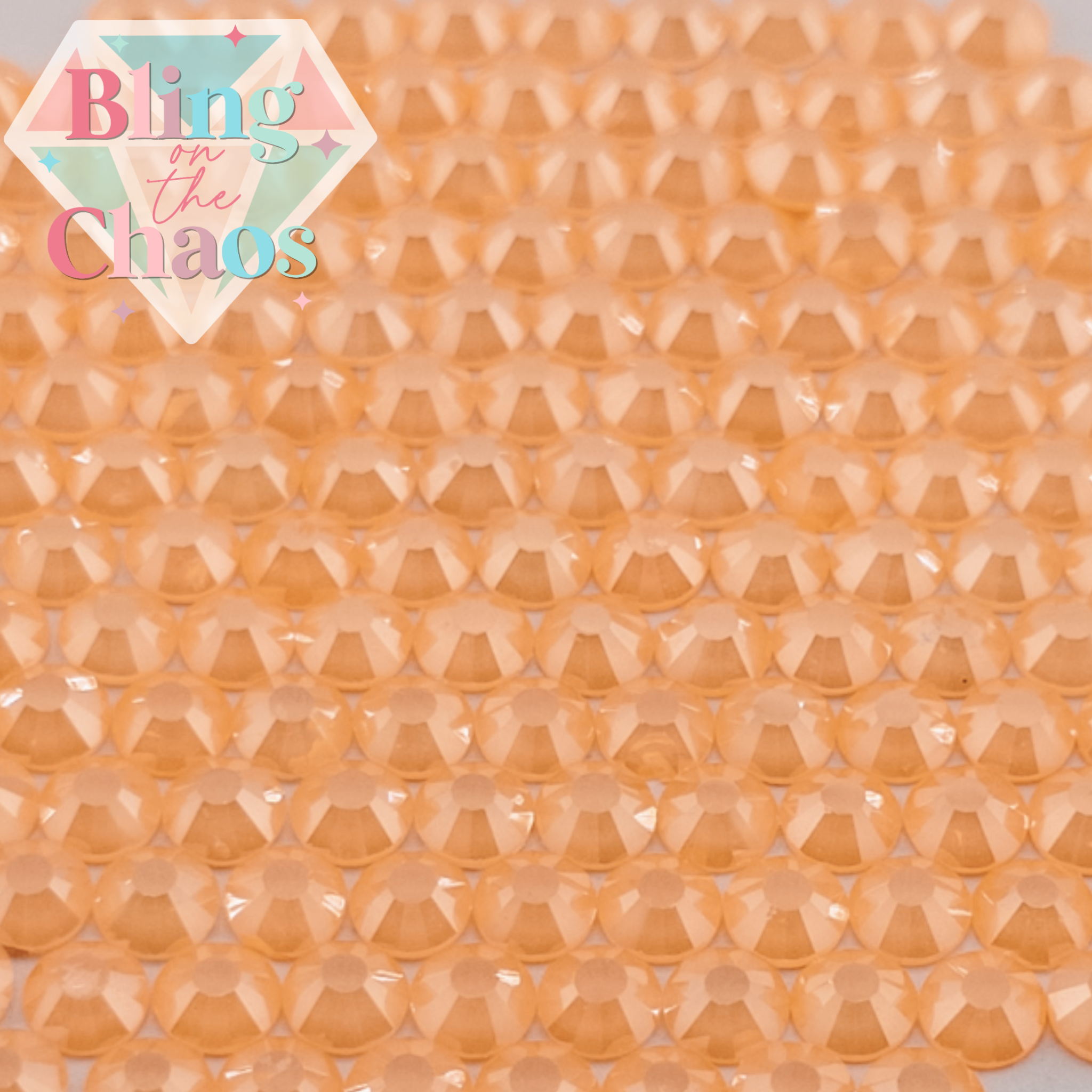 Neon Tangerine Luster Rhinestone