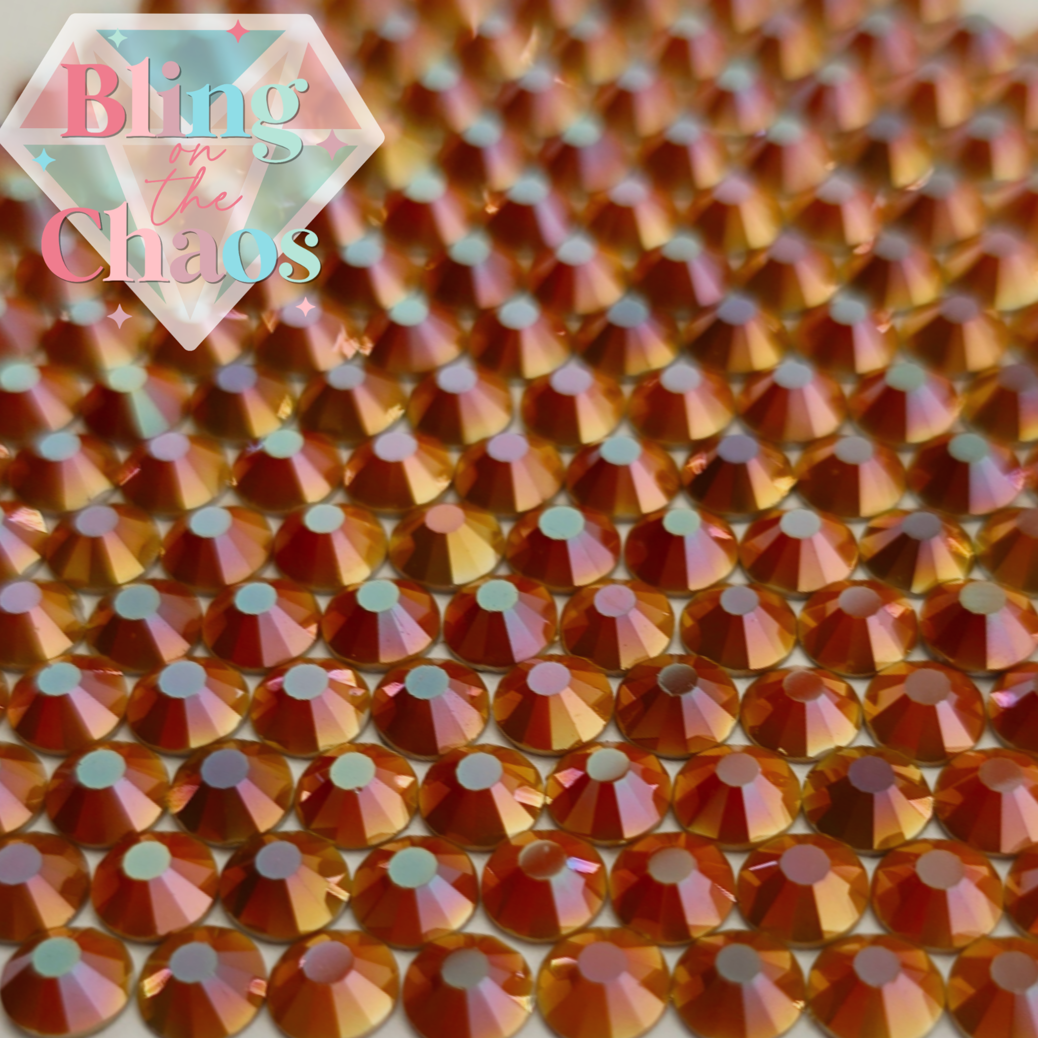 Solid Caramel Rhinestone