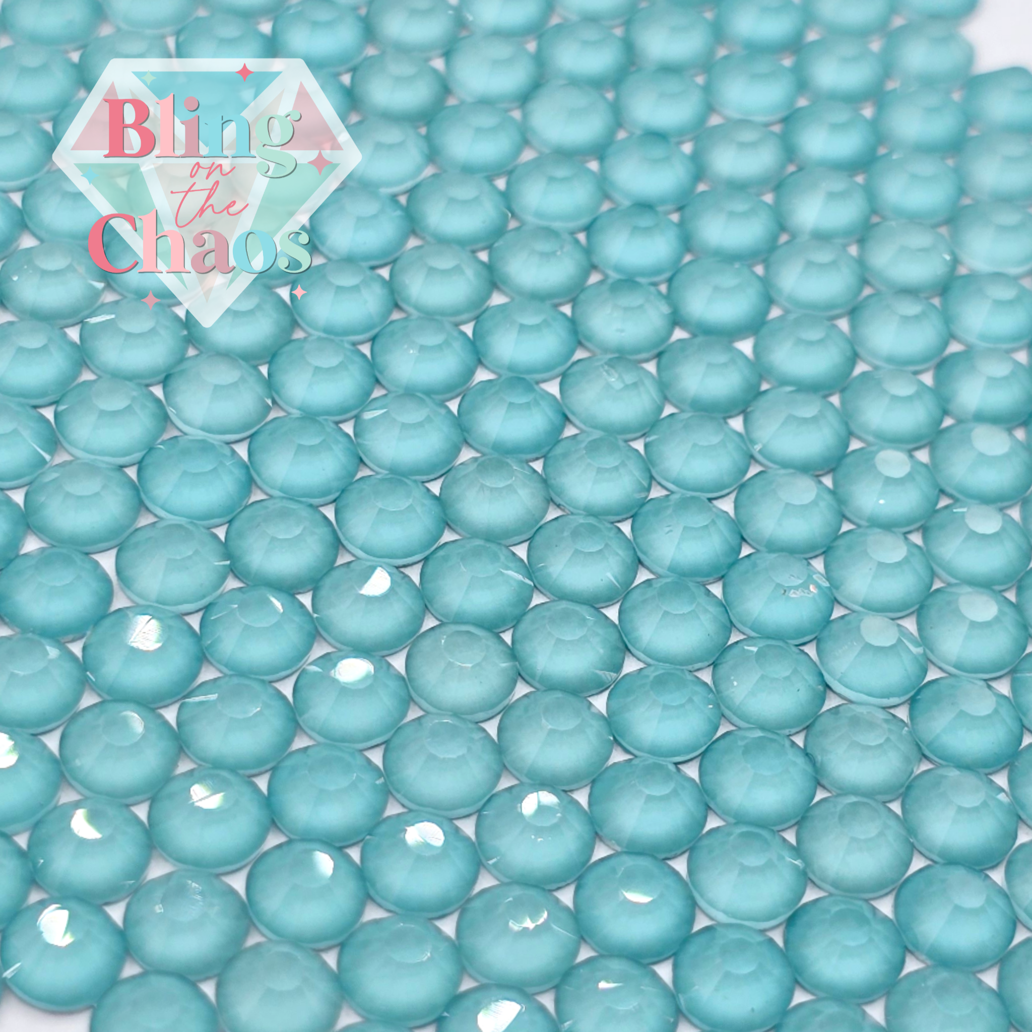 Turquoise Blue Mocha Rhinestone