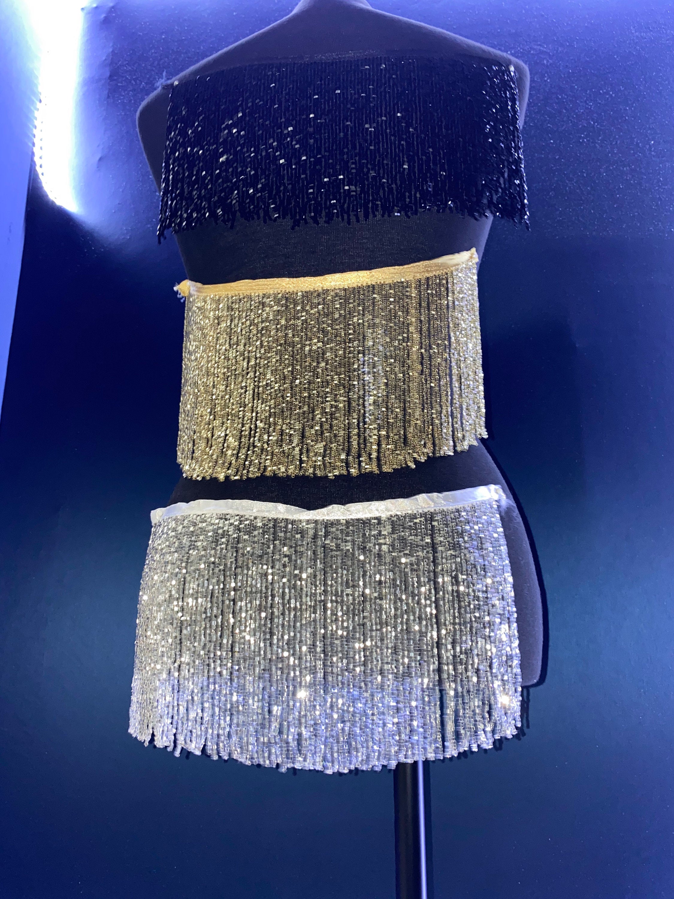 Beaded Fringe Trim | Rhinestone Fringe Trim