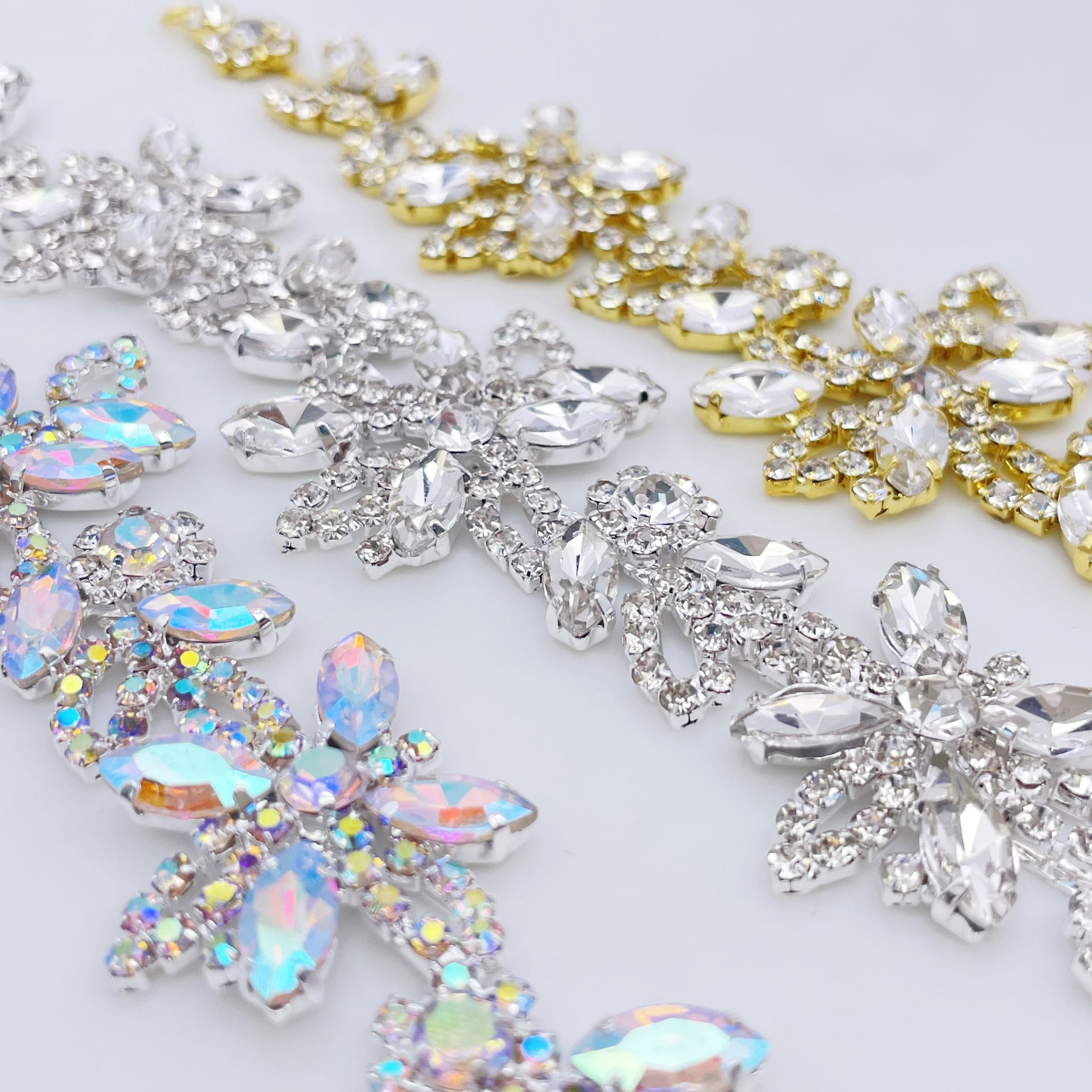 Floral Rhinestone Applique