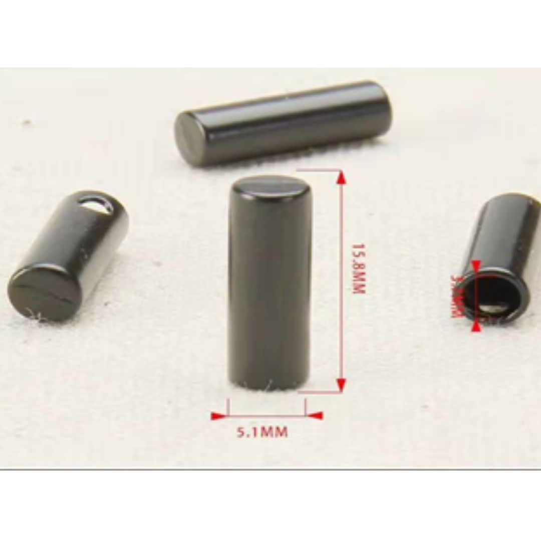 3MM Silver Shoe Lace Metal Stoppers