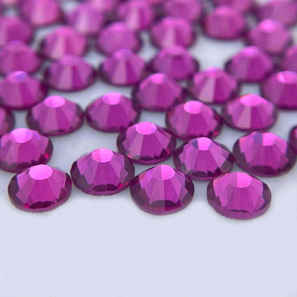 Fuchsia Glass Rhinestones