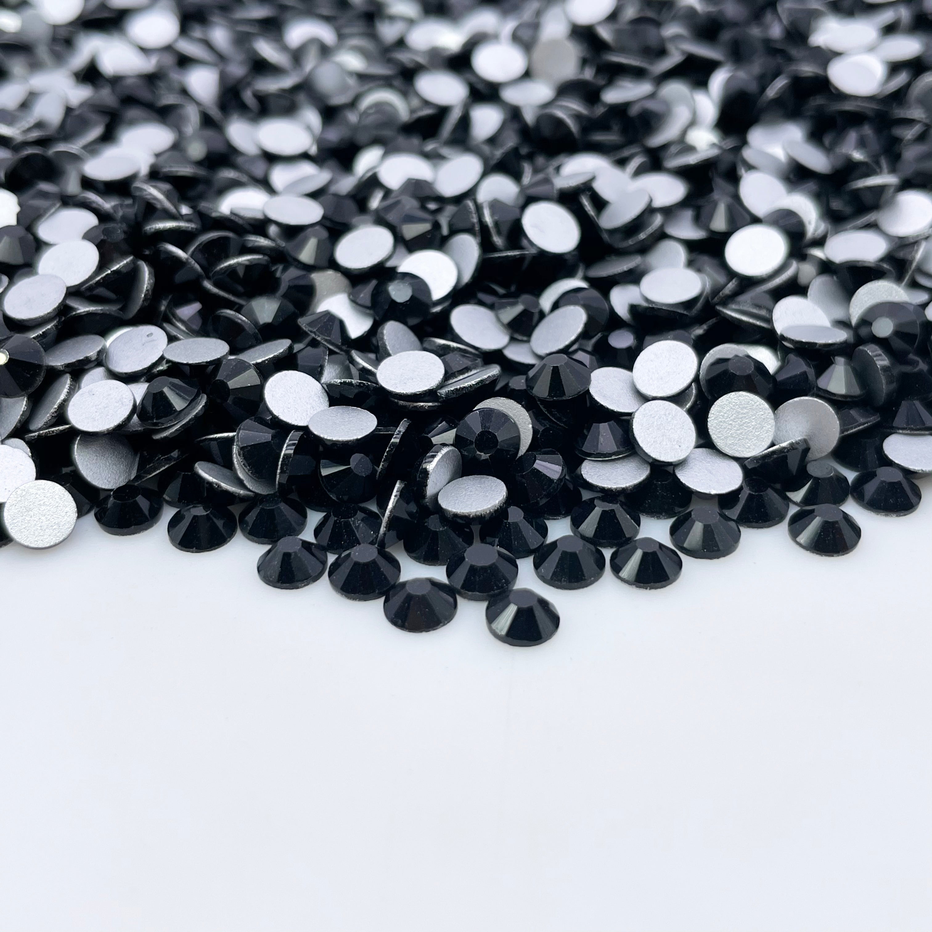 Jet Black Glass Rhinestones