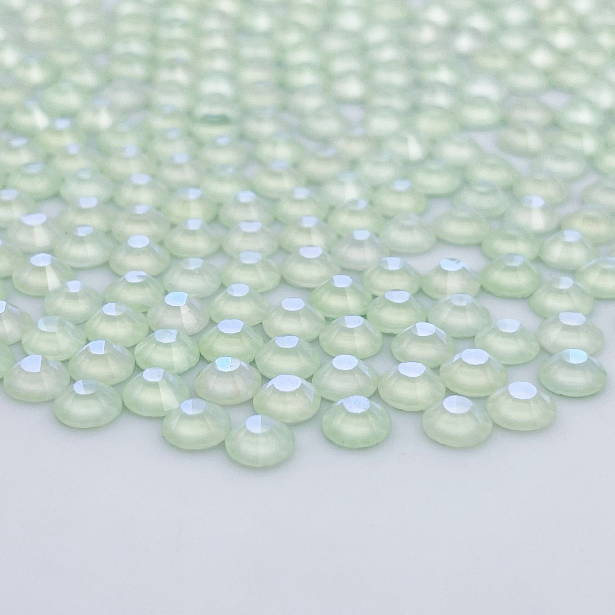 Luminous Green Glass Rhinestones