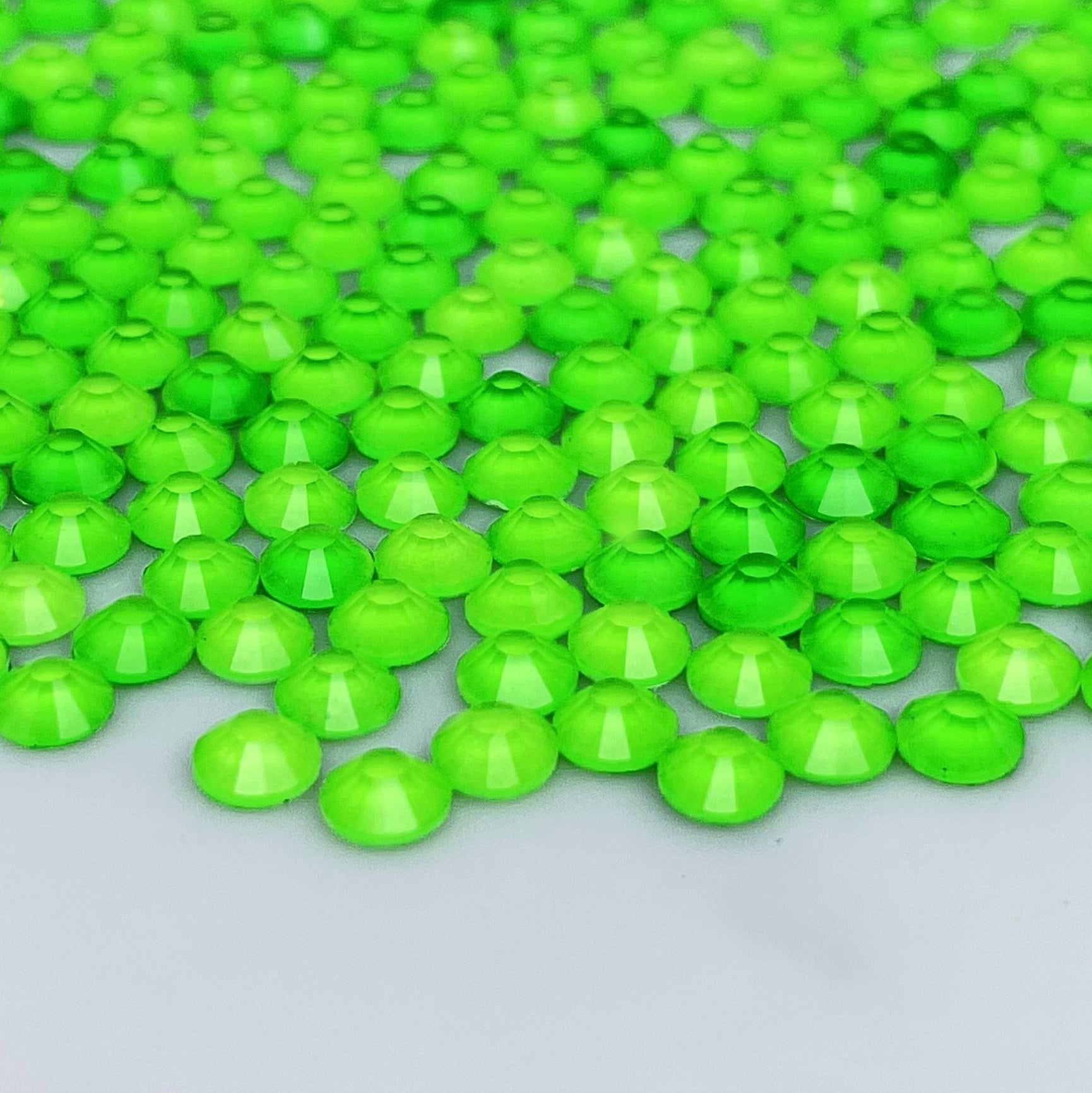 Neon Green Glass Rhinestones