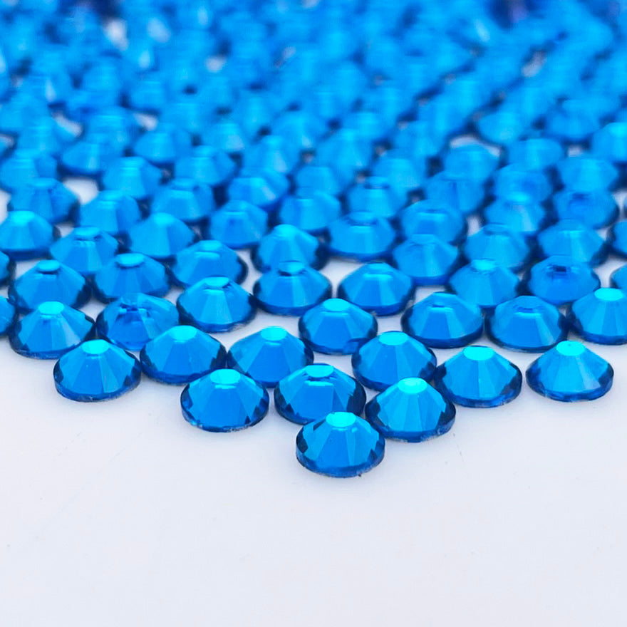 Capri Blue Glass Rhinestones