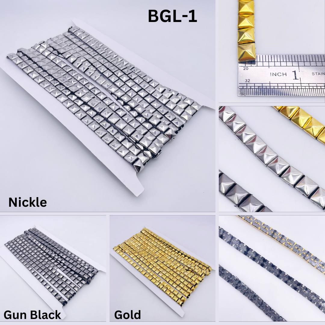 Iron on Stud  Spike Trims