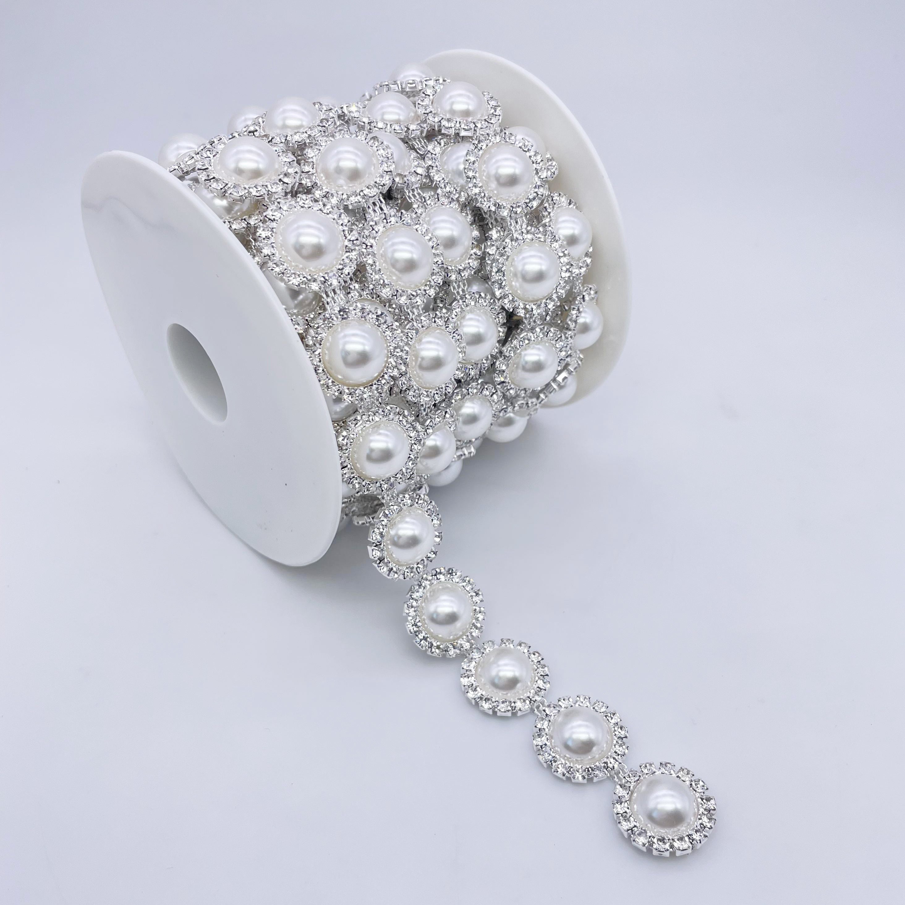 Rhinestone Pearl Trim | SCA-46