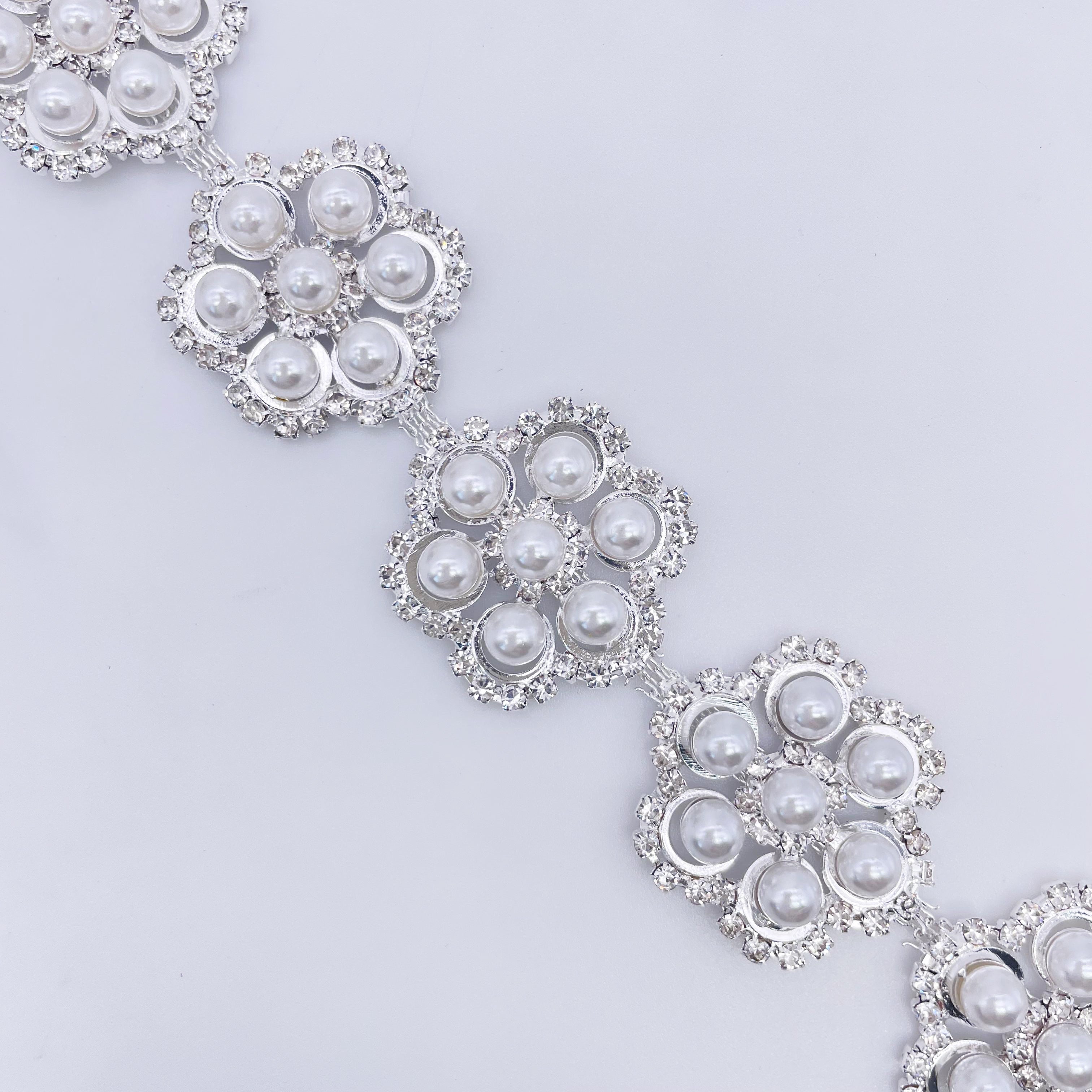 Rhinestone Pearl Trim | SCA-50