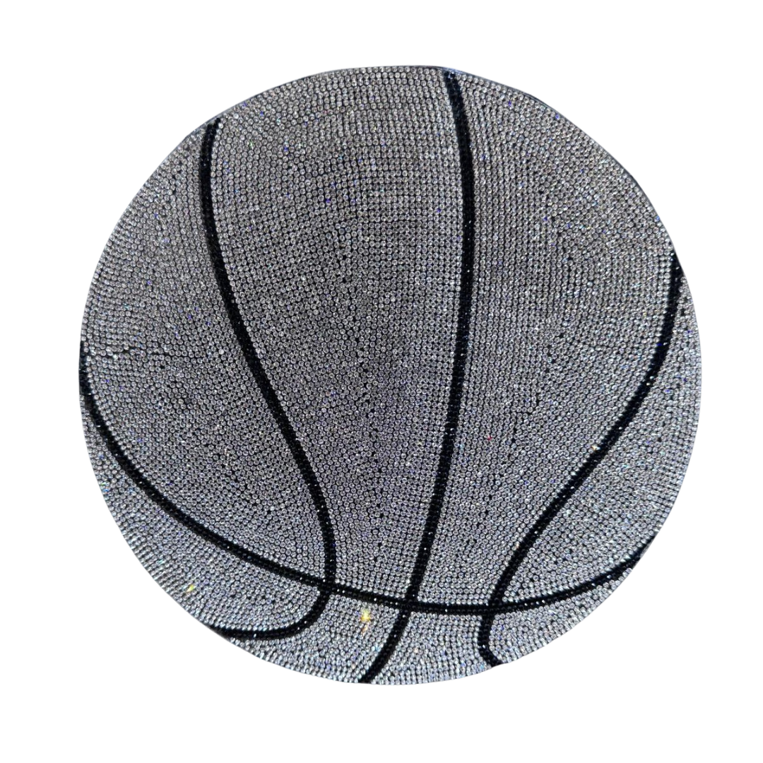 Basketball Rhinestone Applique