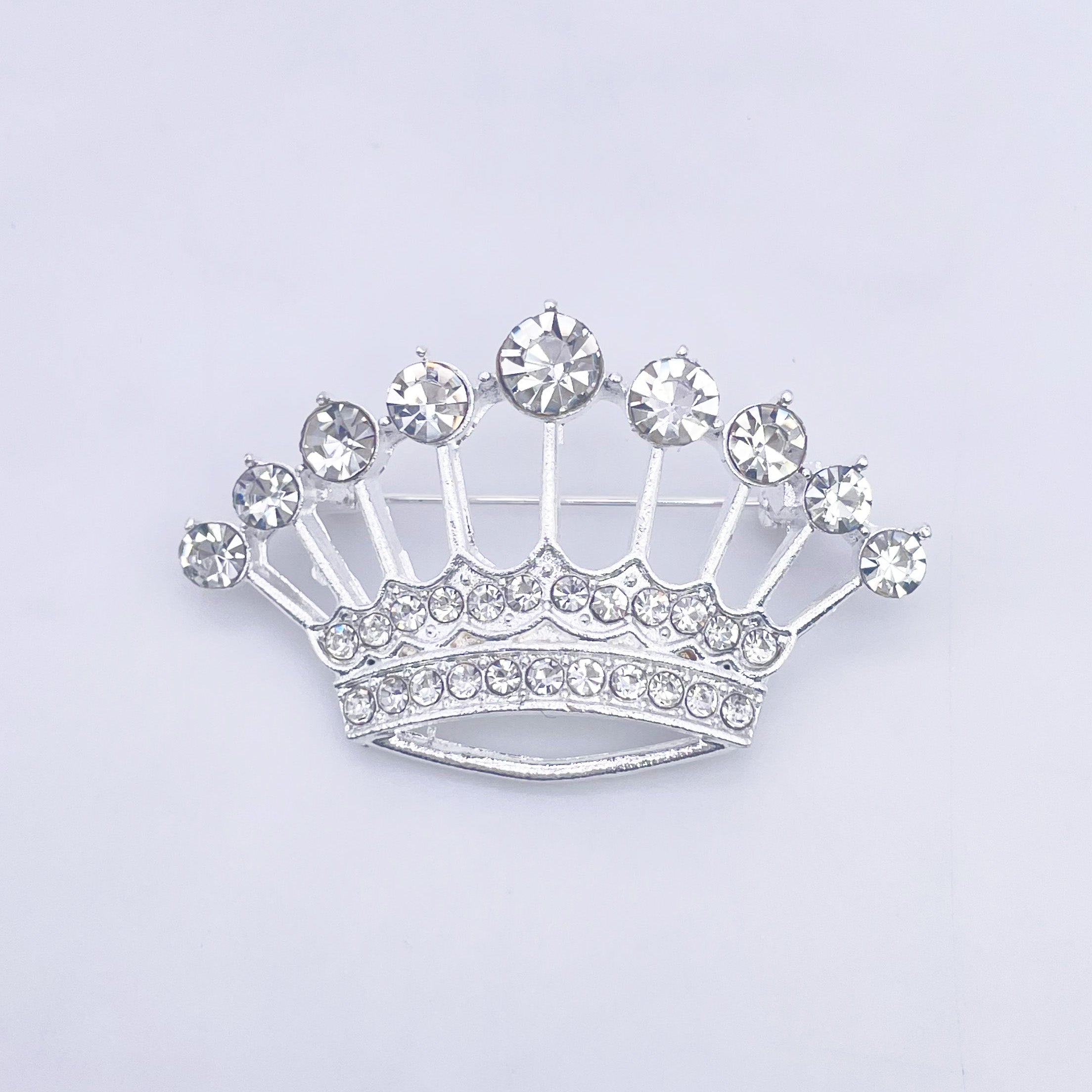 Crown Rhinestone Brooch | BRH-35
