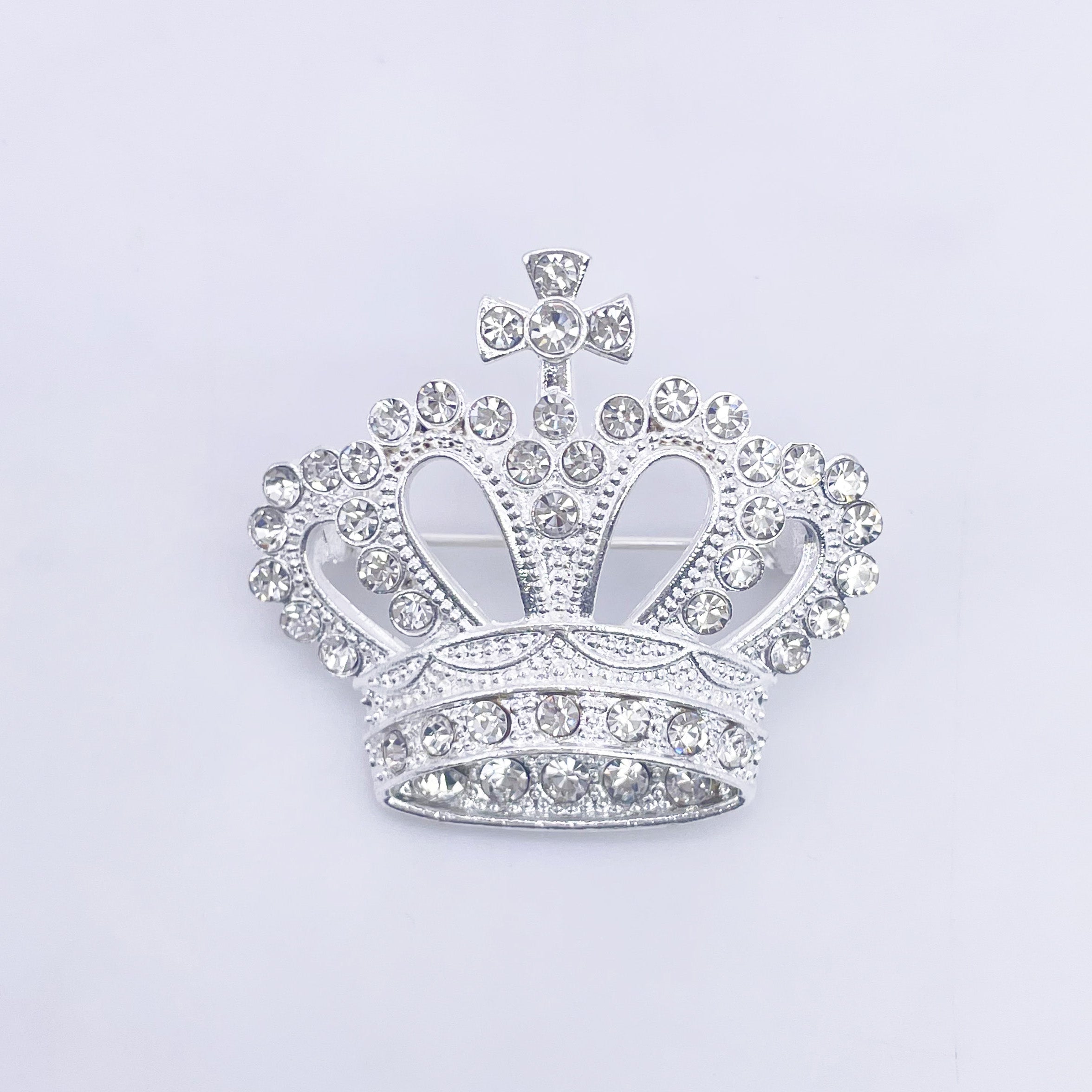 Crown Rhinestone Brooch | BRH-36