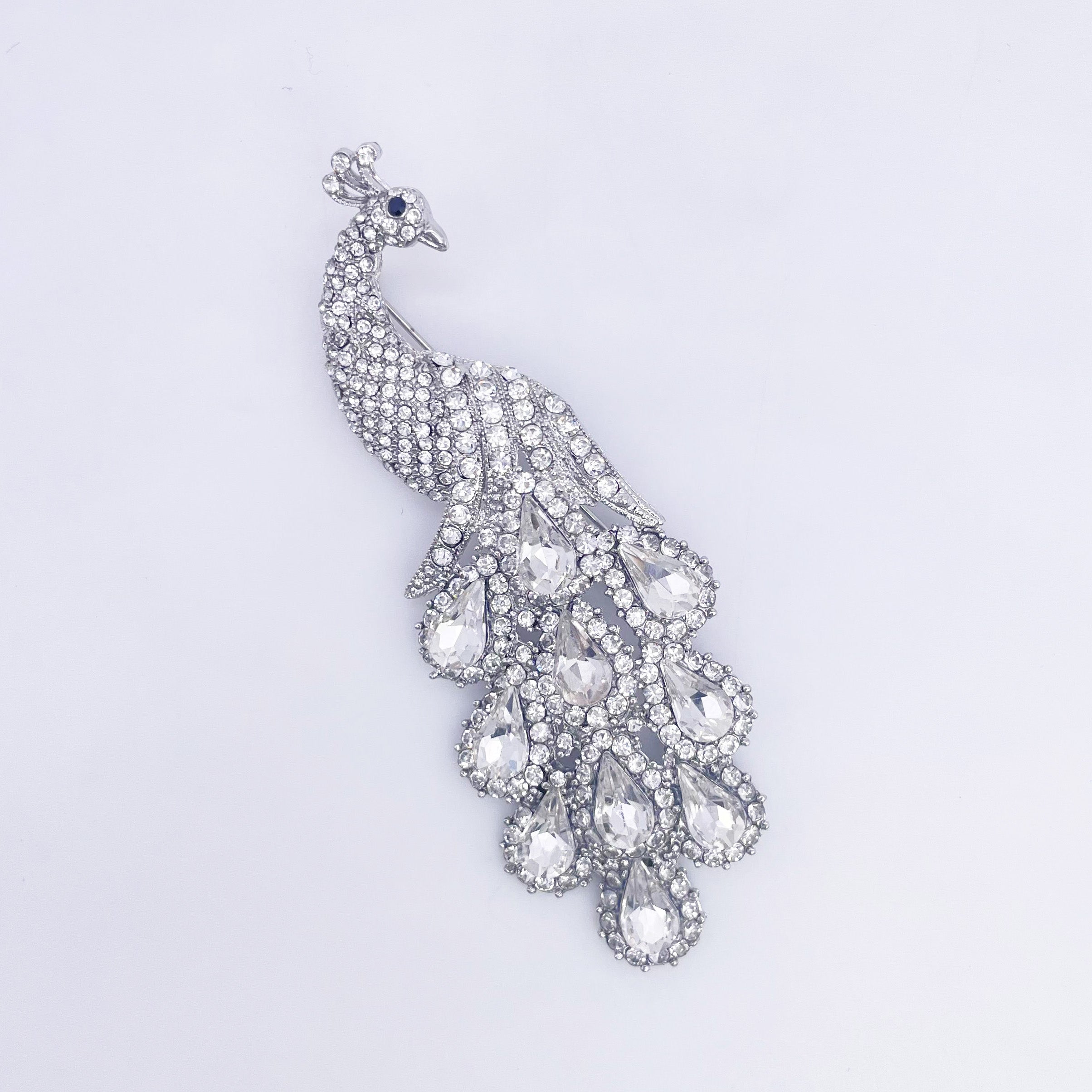 Peacock Rhinestone Brooch | BRH-18