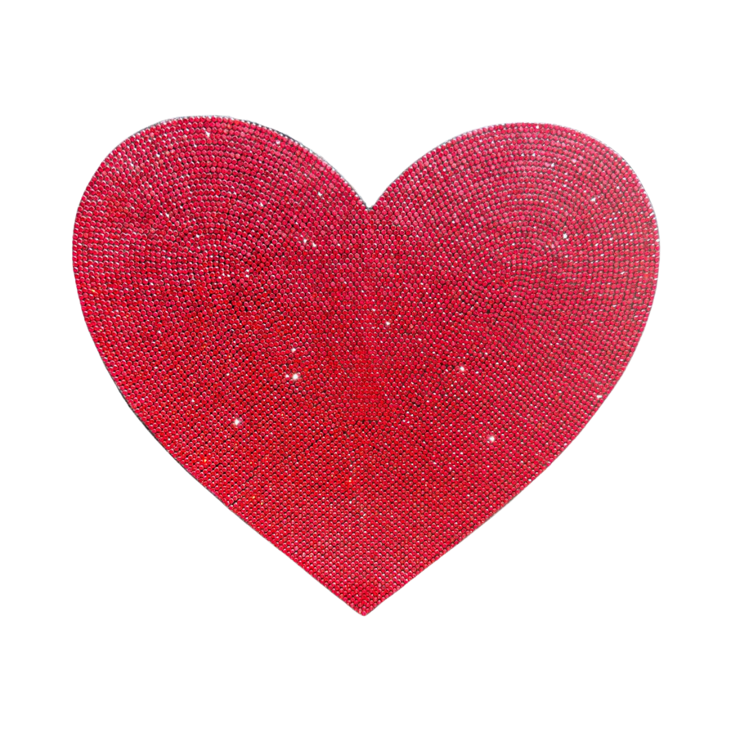 Rhinestone Heart Applique BG-129