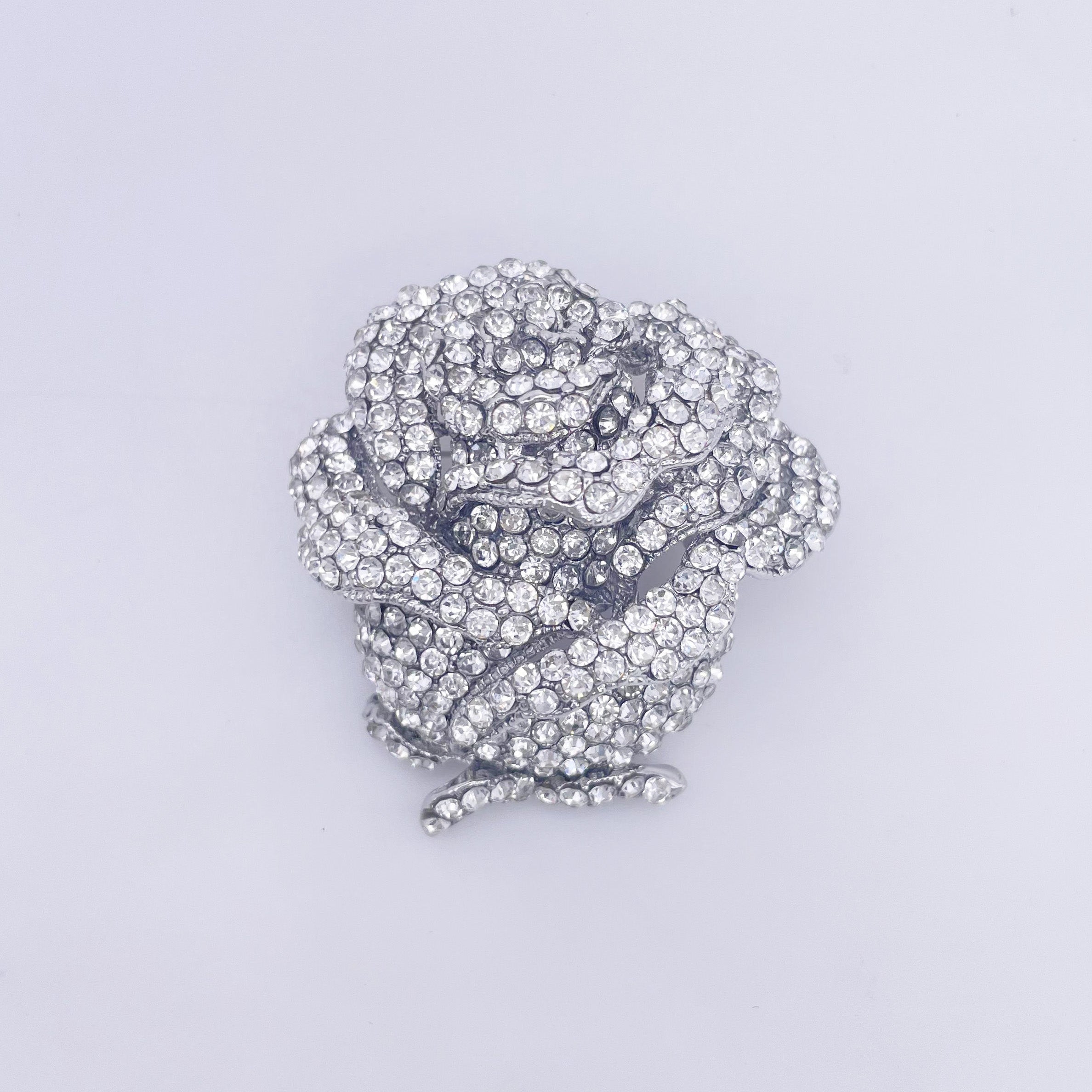 Rose Rhinestone Brooch | BRH-17