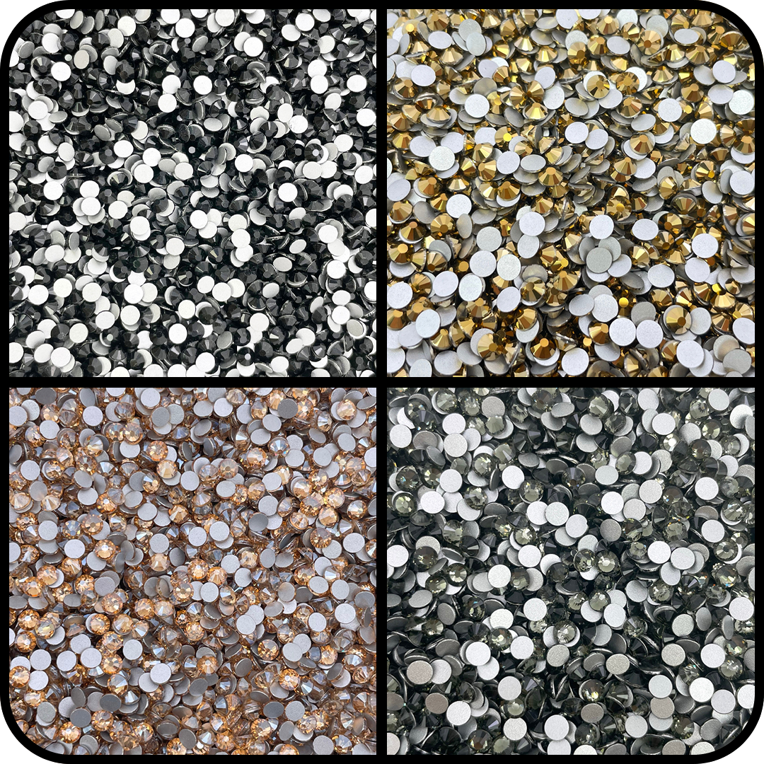 SS20 Black and Gold Glass Rhinestone Bundle
