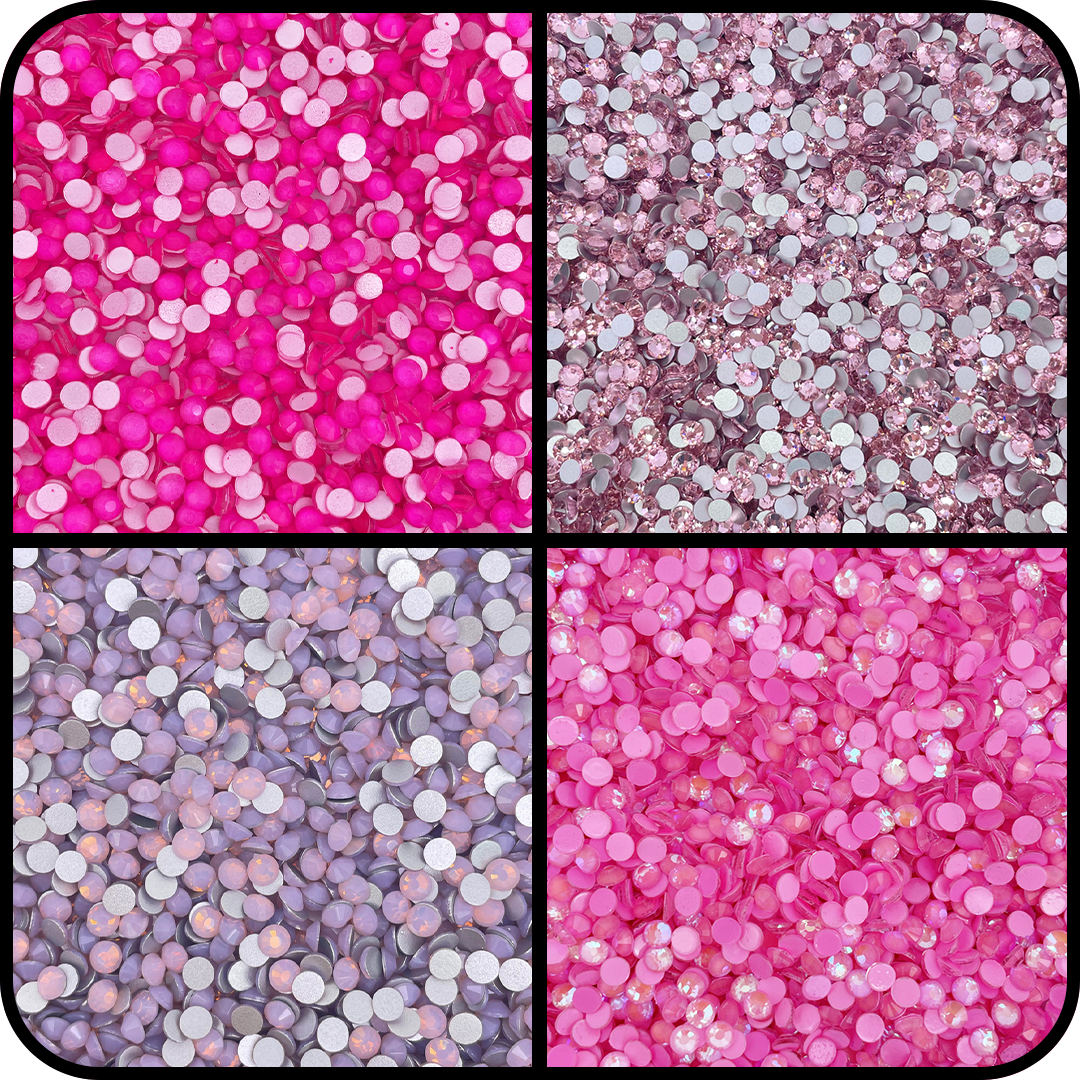 SS20 Pink Glass Rhinestone Bundle