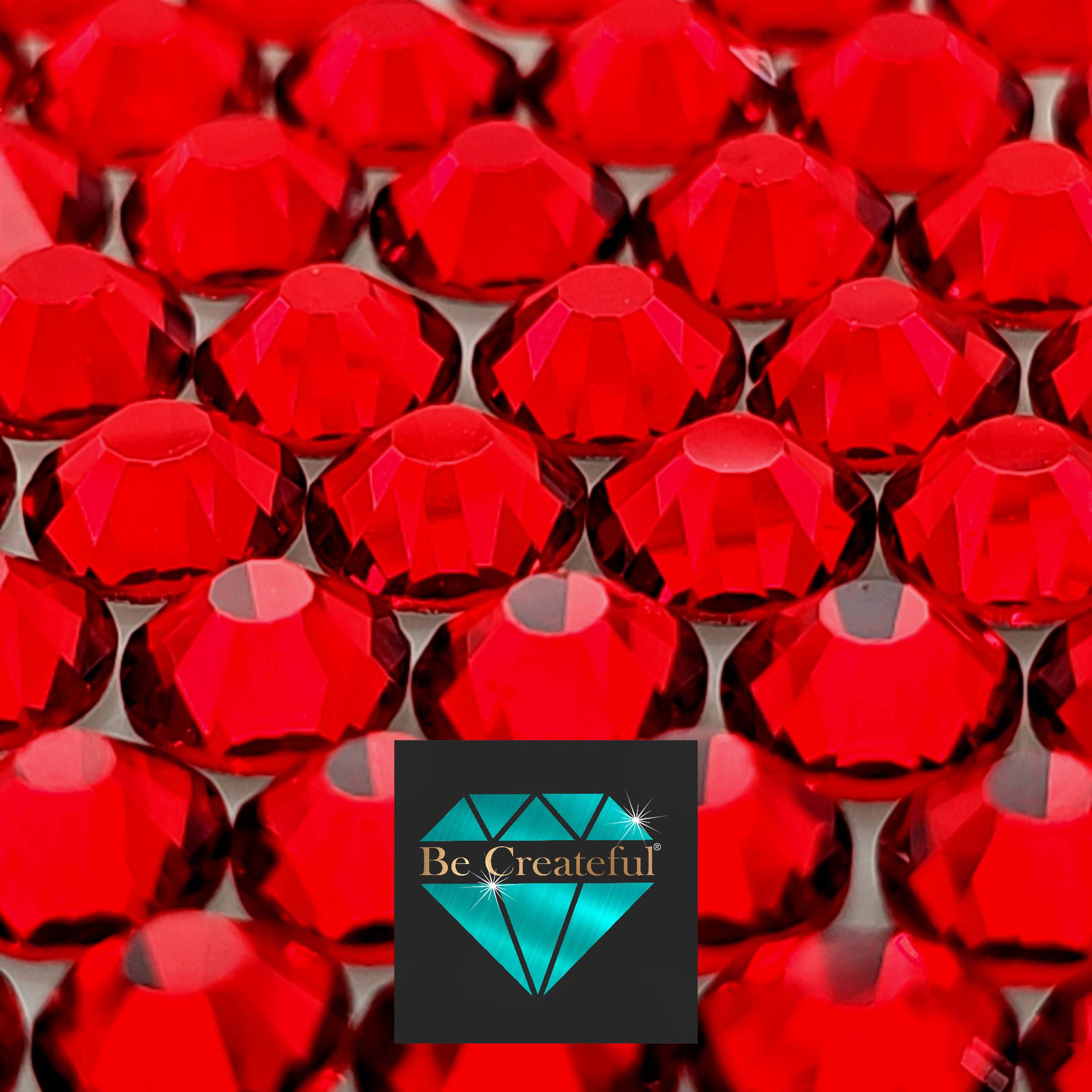 Light Siam Red LUXE HOTFIX Rhinestones