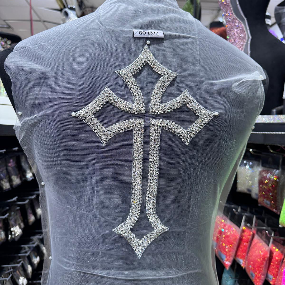 Rhinestone Cross Applique
