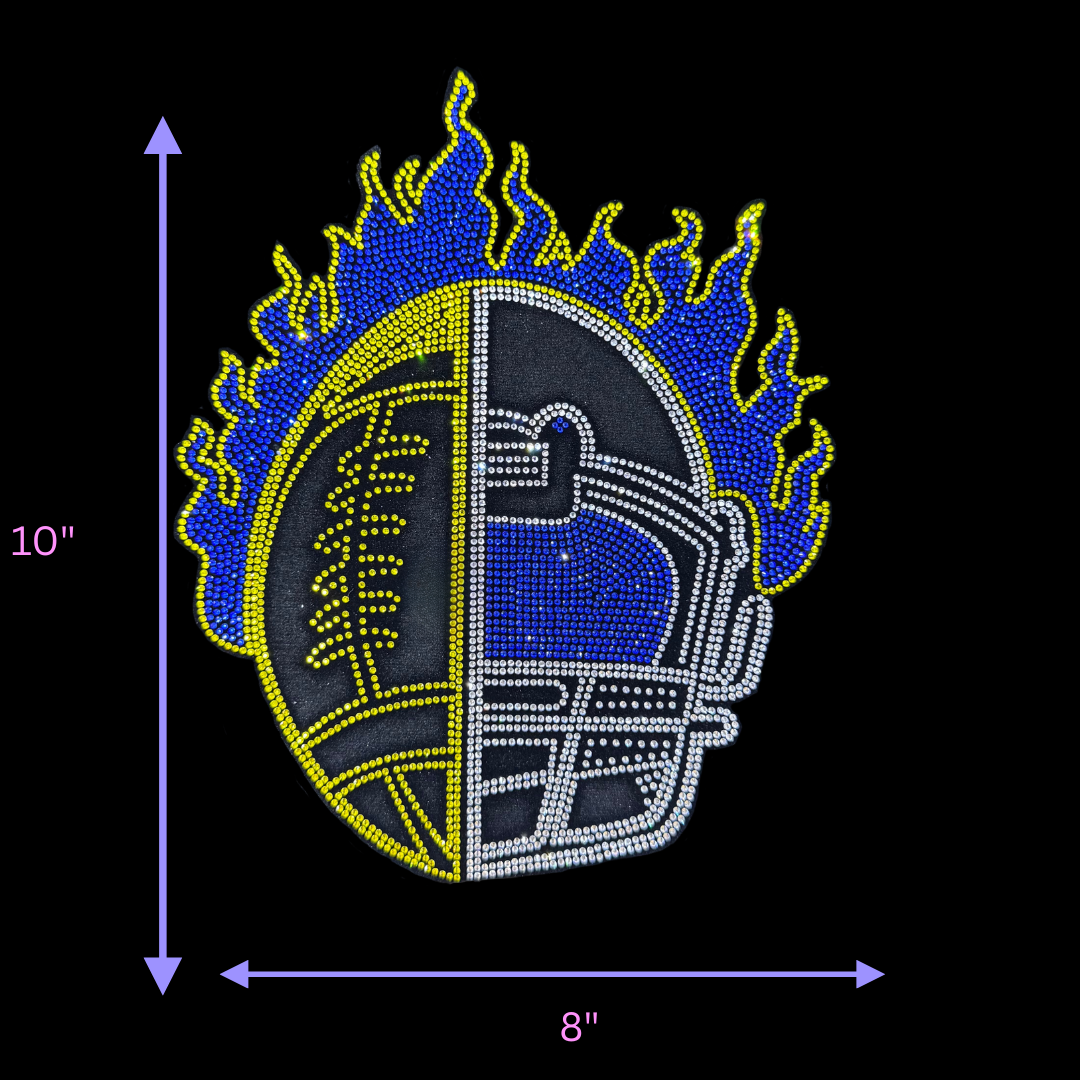Rhinestone Football Hotfix Transfer