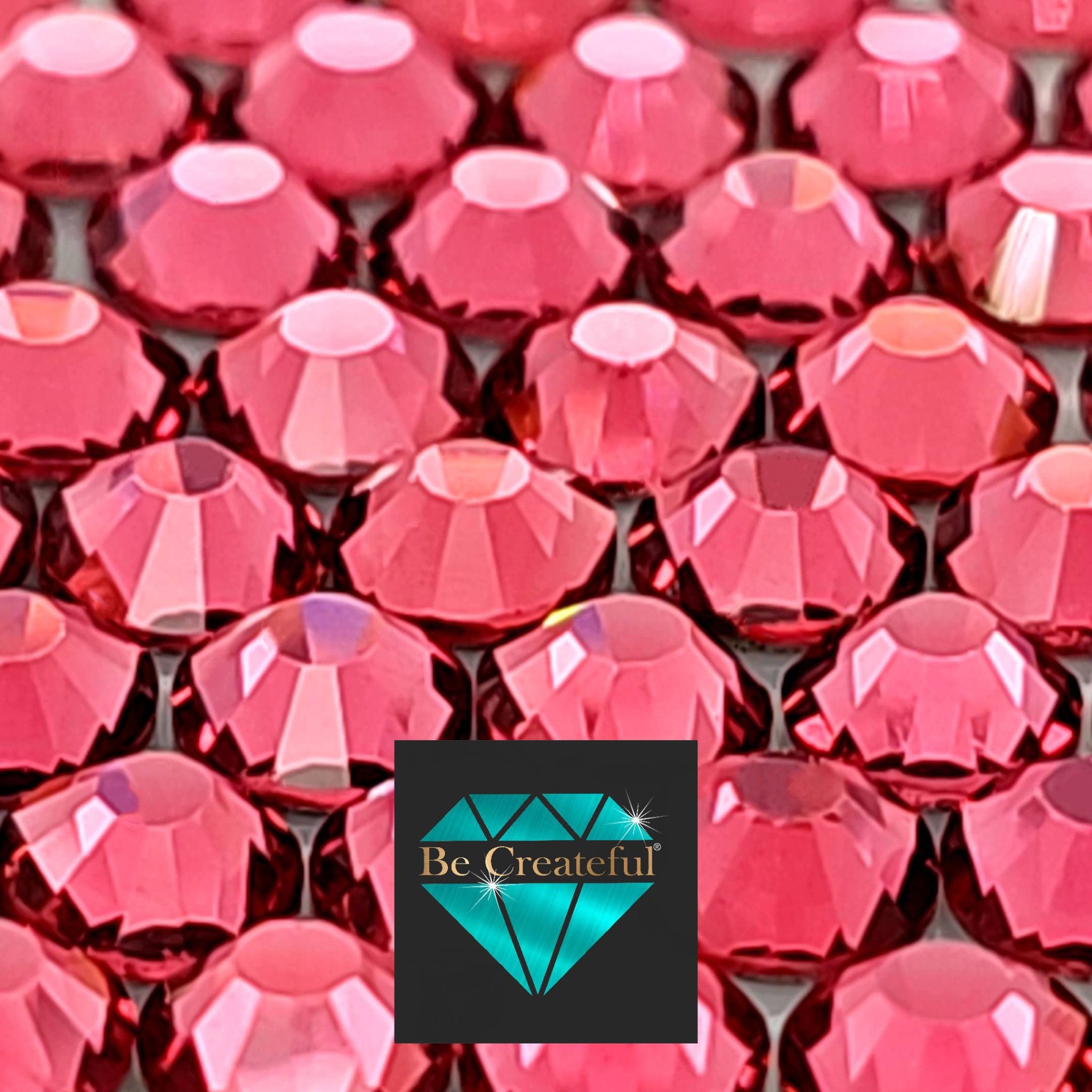 Rose Pink LUXE HOTFIX Rhinestones