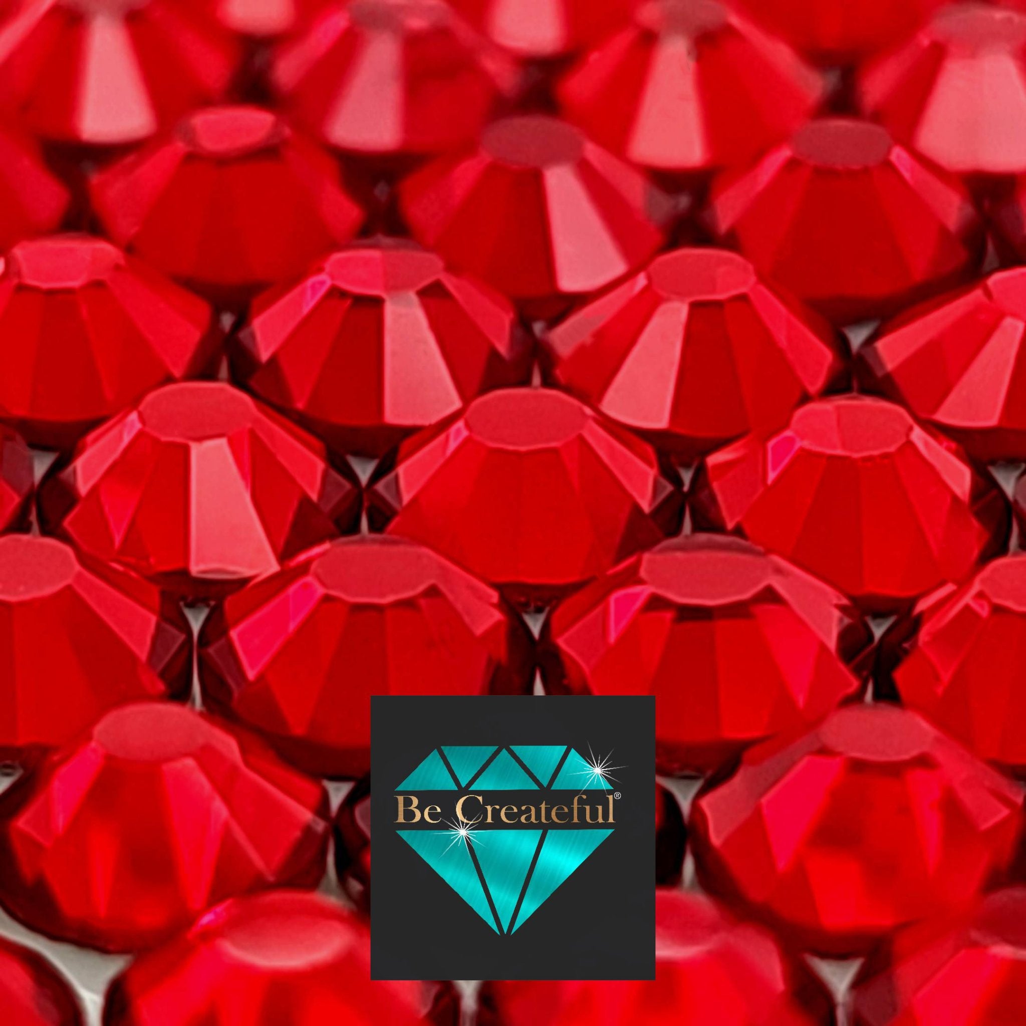 Siam Red LUXE HOTFIX Rhinestones