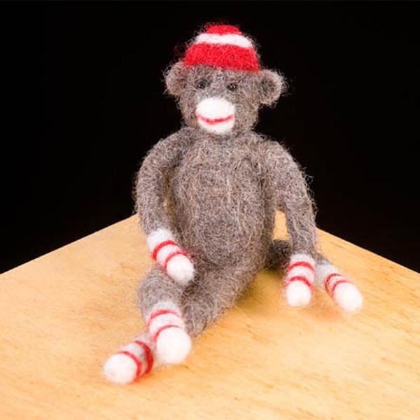 WoolPets Needle Felting Kit - Sock Monkey