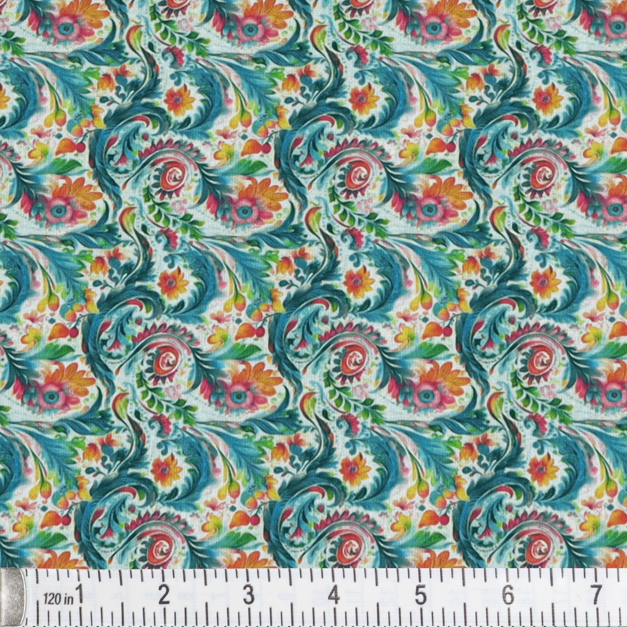 Colorful Floral Pattern Fabric