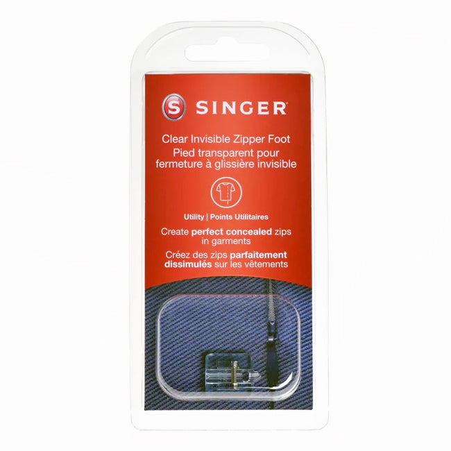 Clear Invisible Zipper Foot, Singer #250713096