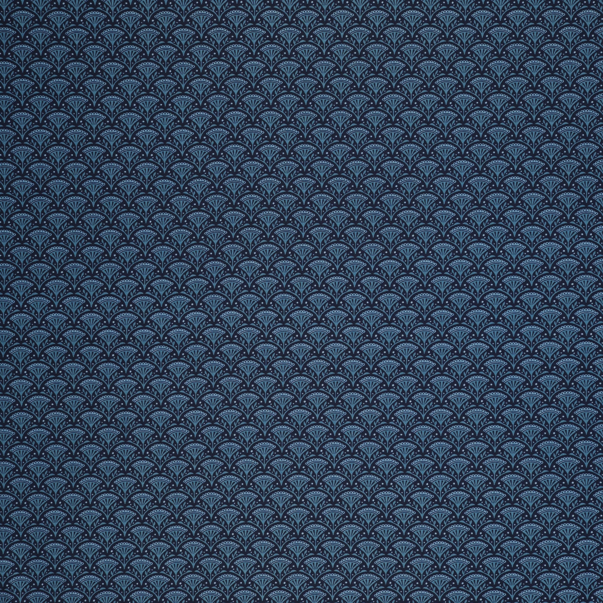 Wander Lane Fabric Collection - Blossom Scallop Navy