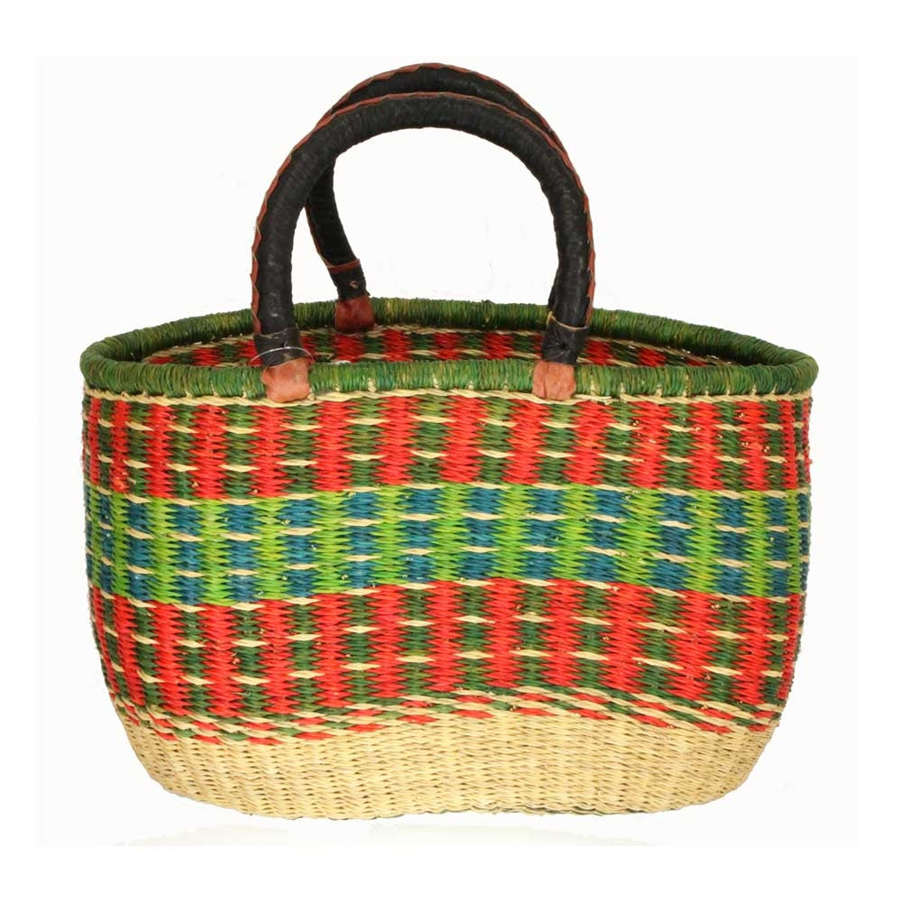 African Fair Trade Basket - Oval