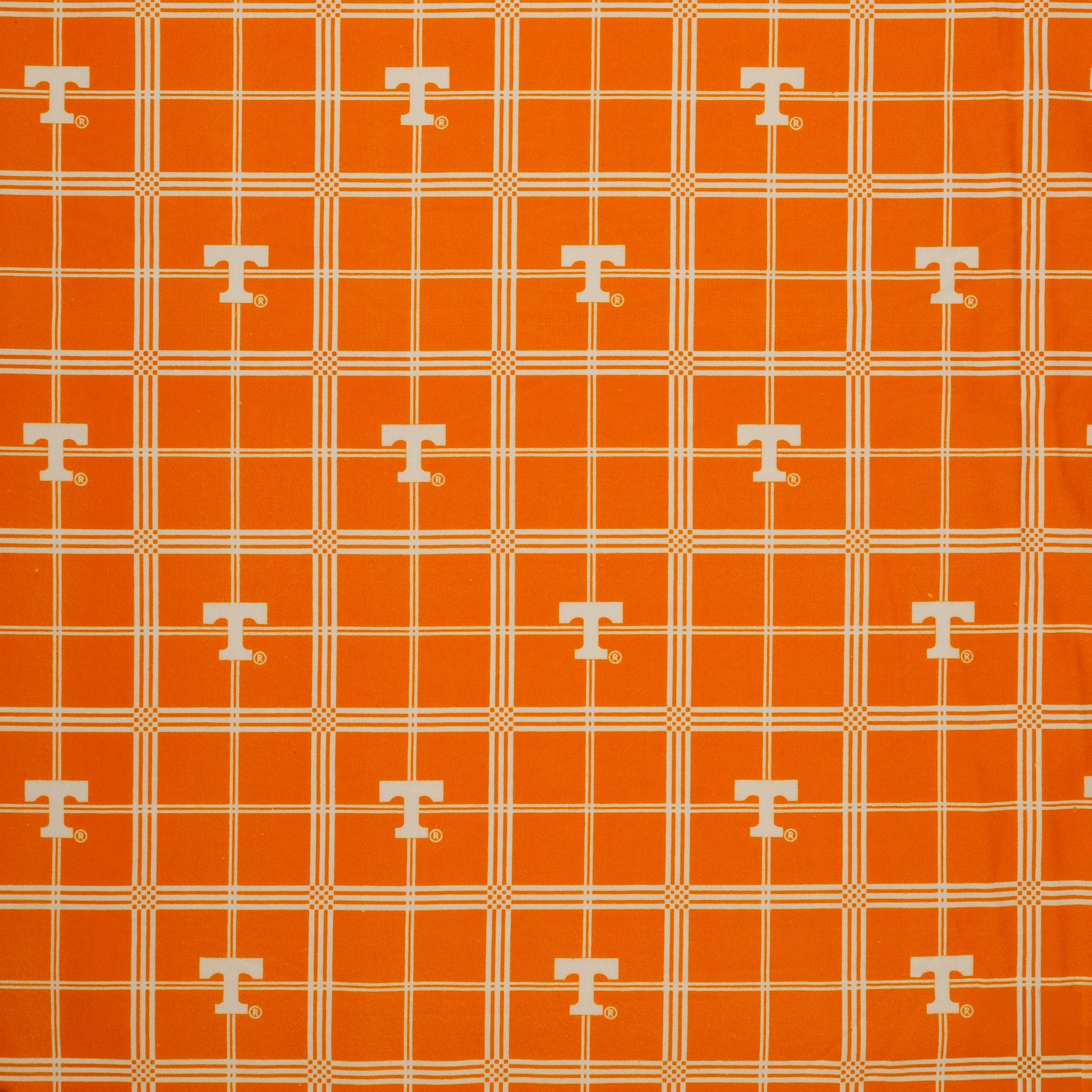 University of Tennessee Box Plaid Flannel Fabric
