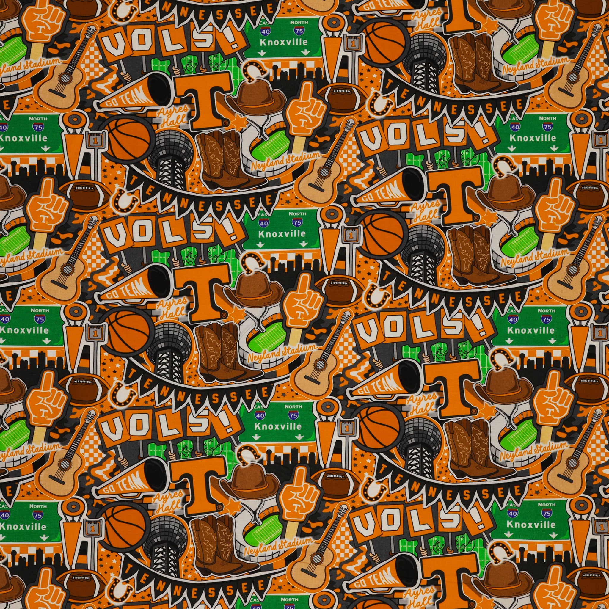 University of Tennessee Doodle Fabric