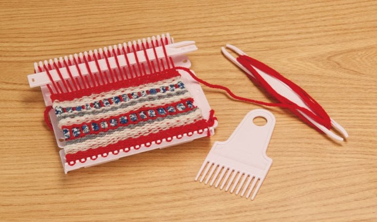 Complete Weaving Kit Single or Double Mini Loom With Shuttles, Shed Stick, Warp Helpers, Comb & Weaving Needle Super Fast Shipping!
