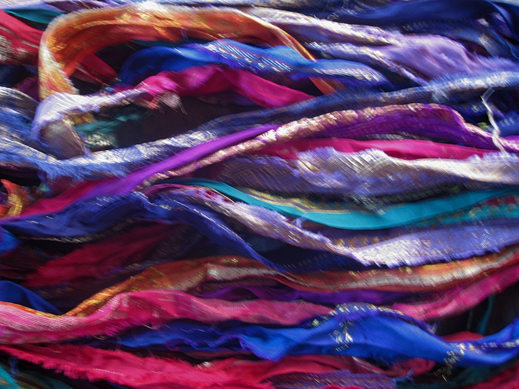 Gorgeous Brocade Persian Bazaar Recycled Sari Silk Ribbon