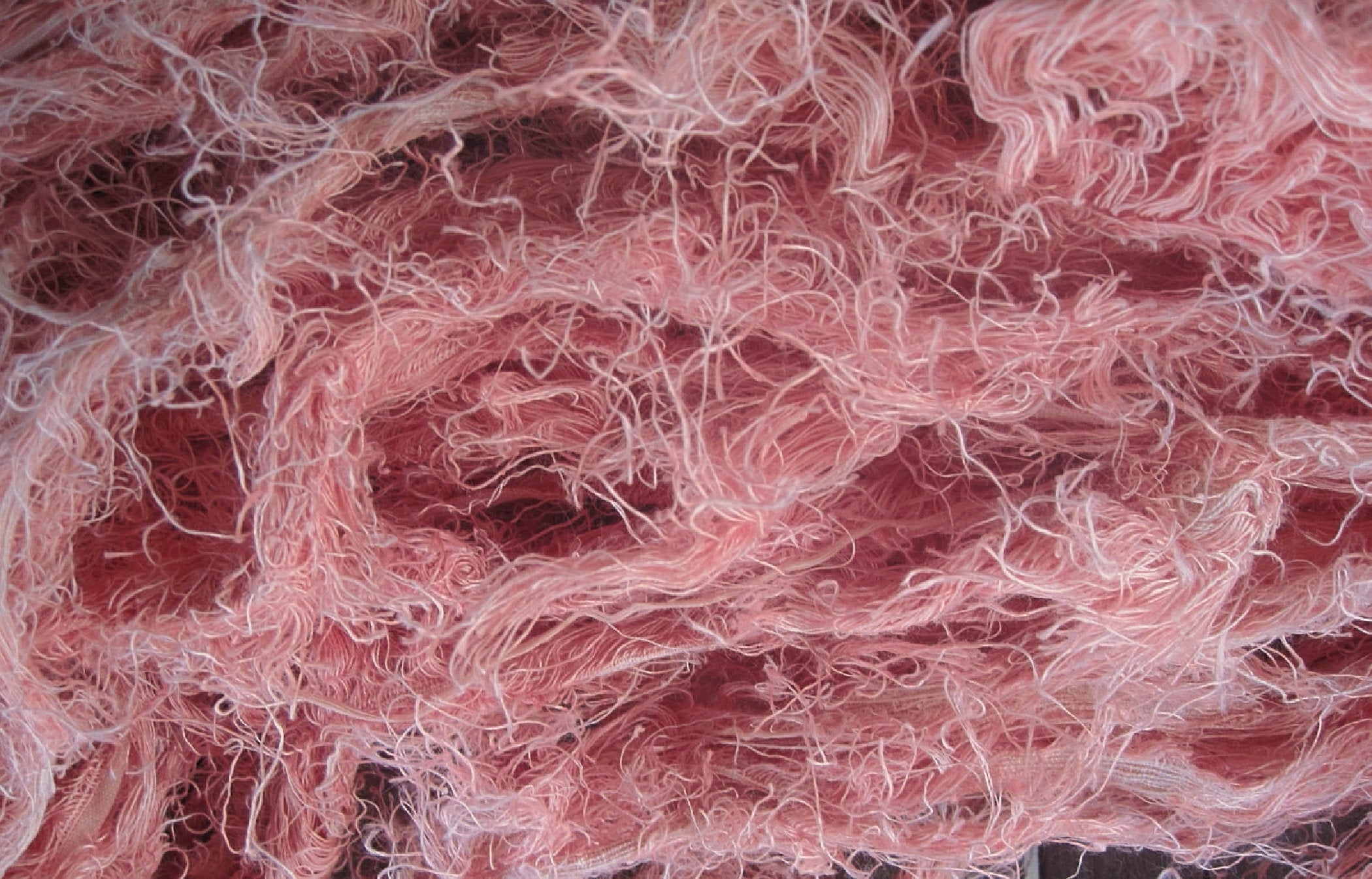 Light Salmon Extra Fuzzy Eyelash 100% Linen Novelty Yarn