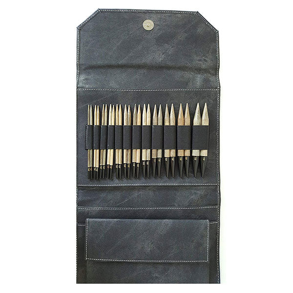 LYKKE 5" Interchangeable Knitting Needle Set - Grey Denim