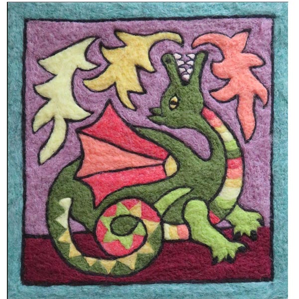 Tapestry Felting Kit - Fire Breathing Dragon