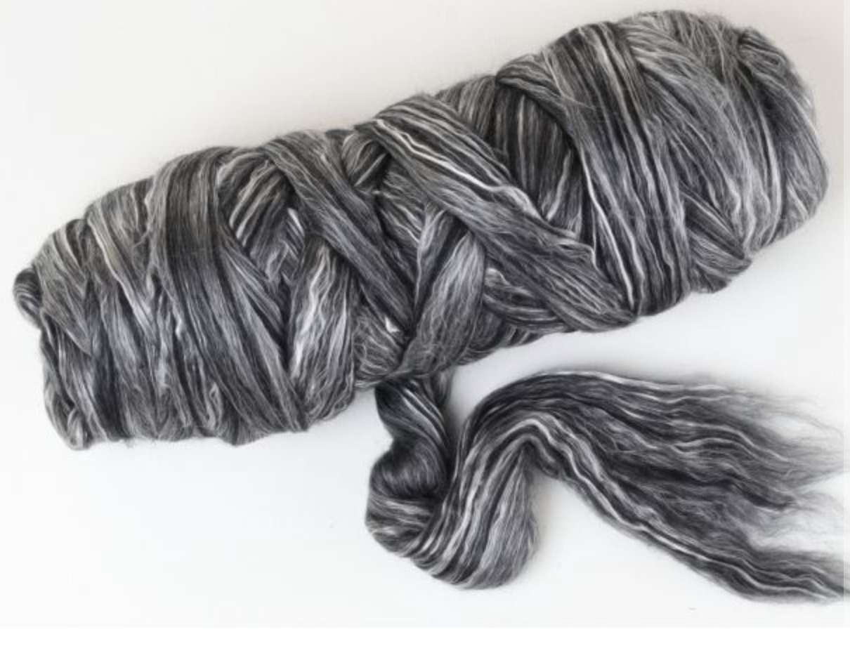 Black Multi Silk Merino Luxury Blend Sliver