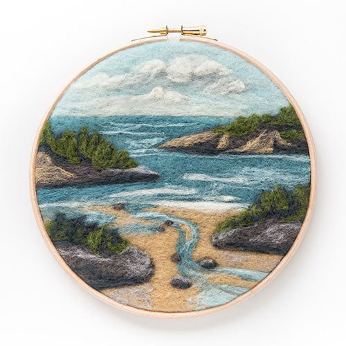 Painting with Wool Needle Felting Kit - Coastal Waters